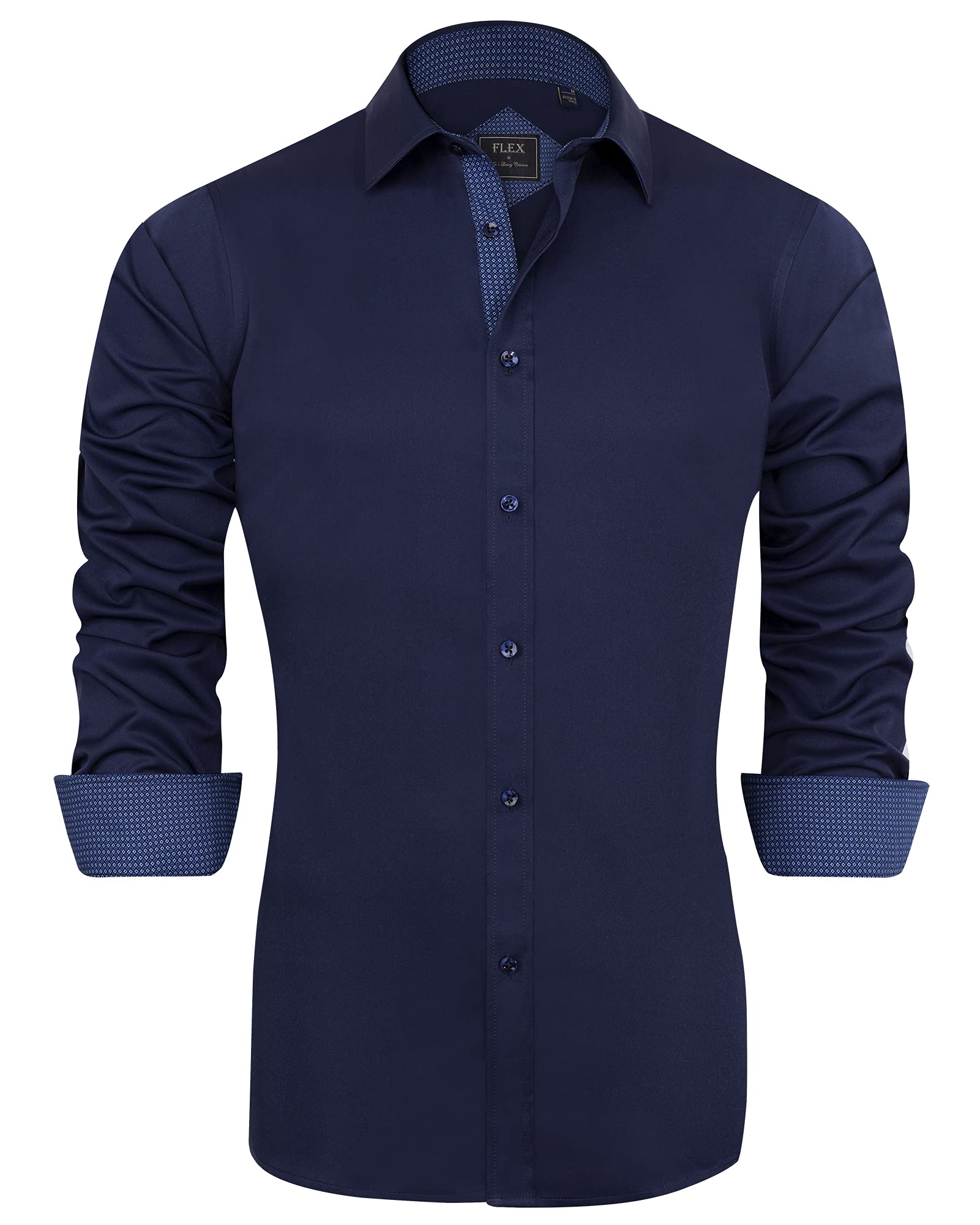 Alimens & Gentle Men's Long Sleeve Dress Shirts - Wrinkle Free Casual Button Down Shirts for Office, Wedding & Business Meetings | Premium Comfort Formal Wear