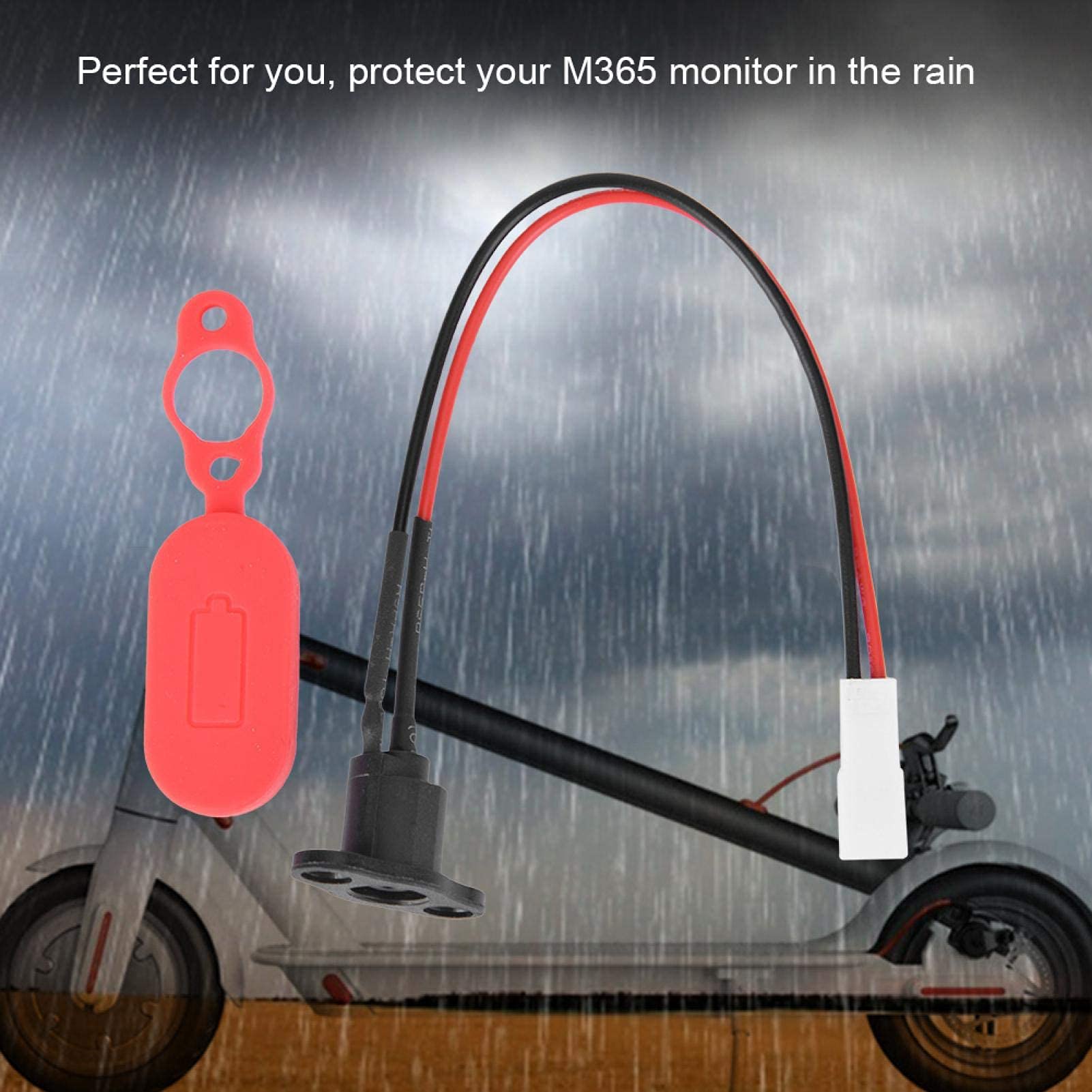 Alomejor Electric Charging Port Cover & Dust Plug for Xiaomi M365 Scooter - Waterproof & Anti-Dust Charger Protector for Outdoor Use
