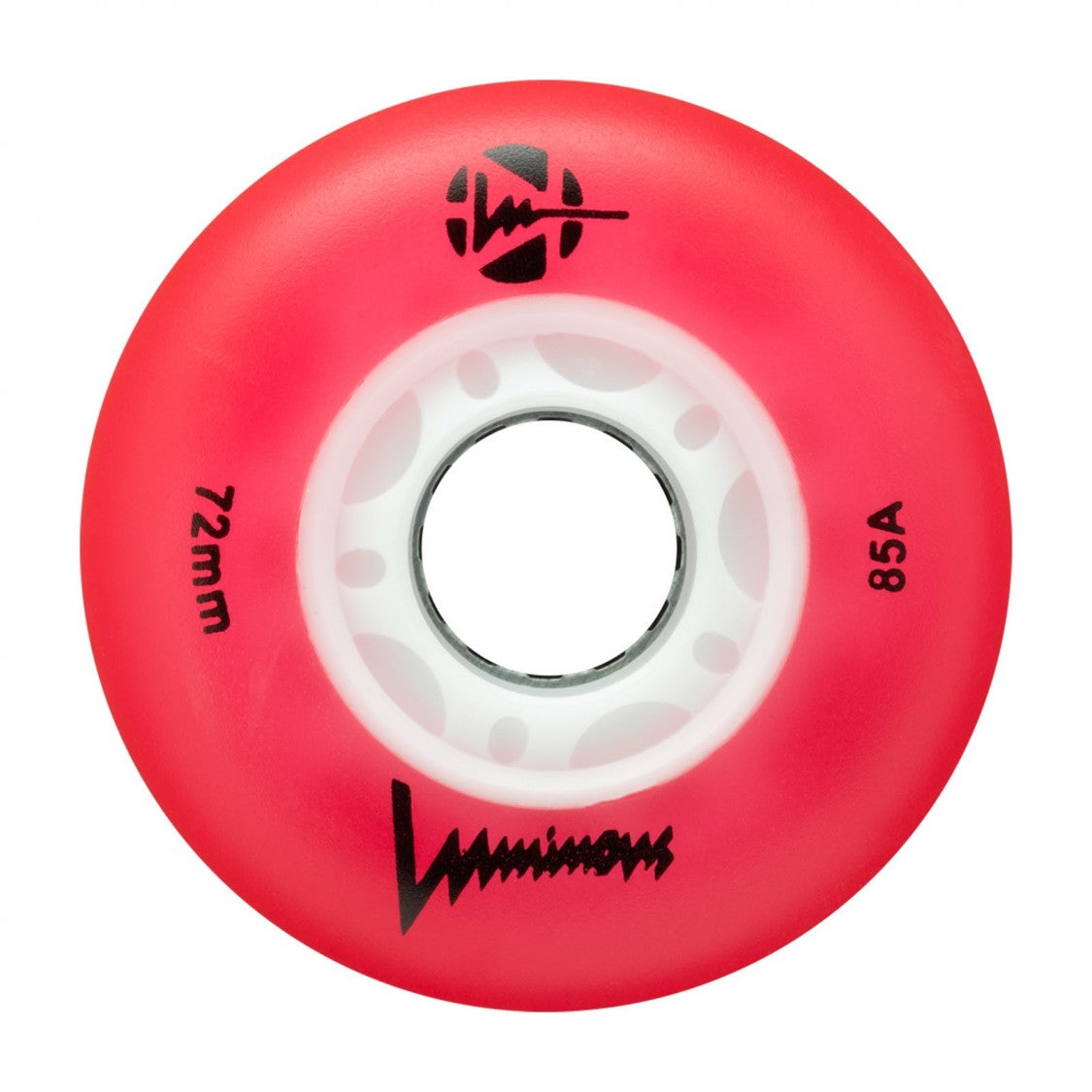 Luminous LED Inline Wheels 72mm 85A 4 Pack - Glow in The Dark Skate Wheels for Night Skating, Roller Derby & Outdoor Sports