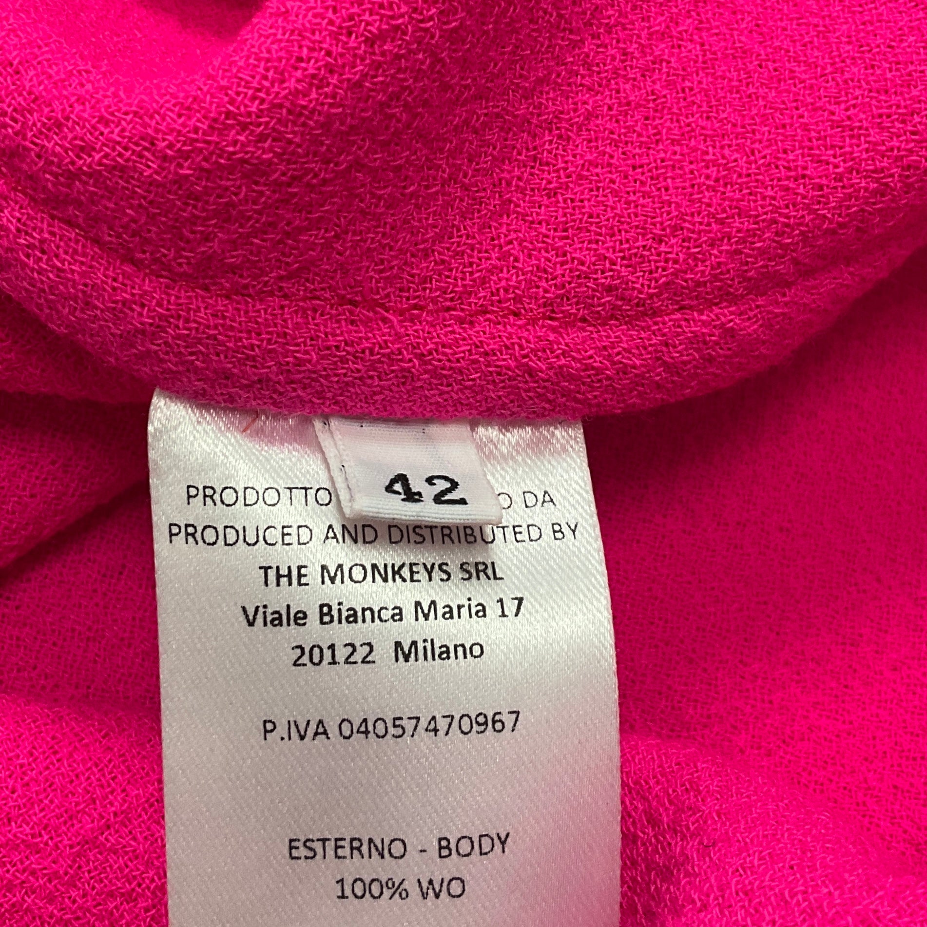 Gianluca Capannolo Hot Pink Oversized Wool Crepe Dress - Elegant Plus Size Women's Winter Party Gown for Evening Events & Special Occasions