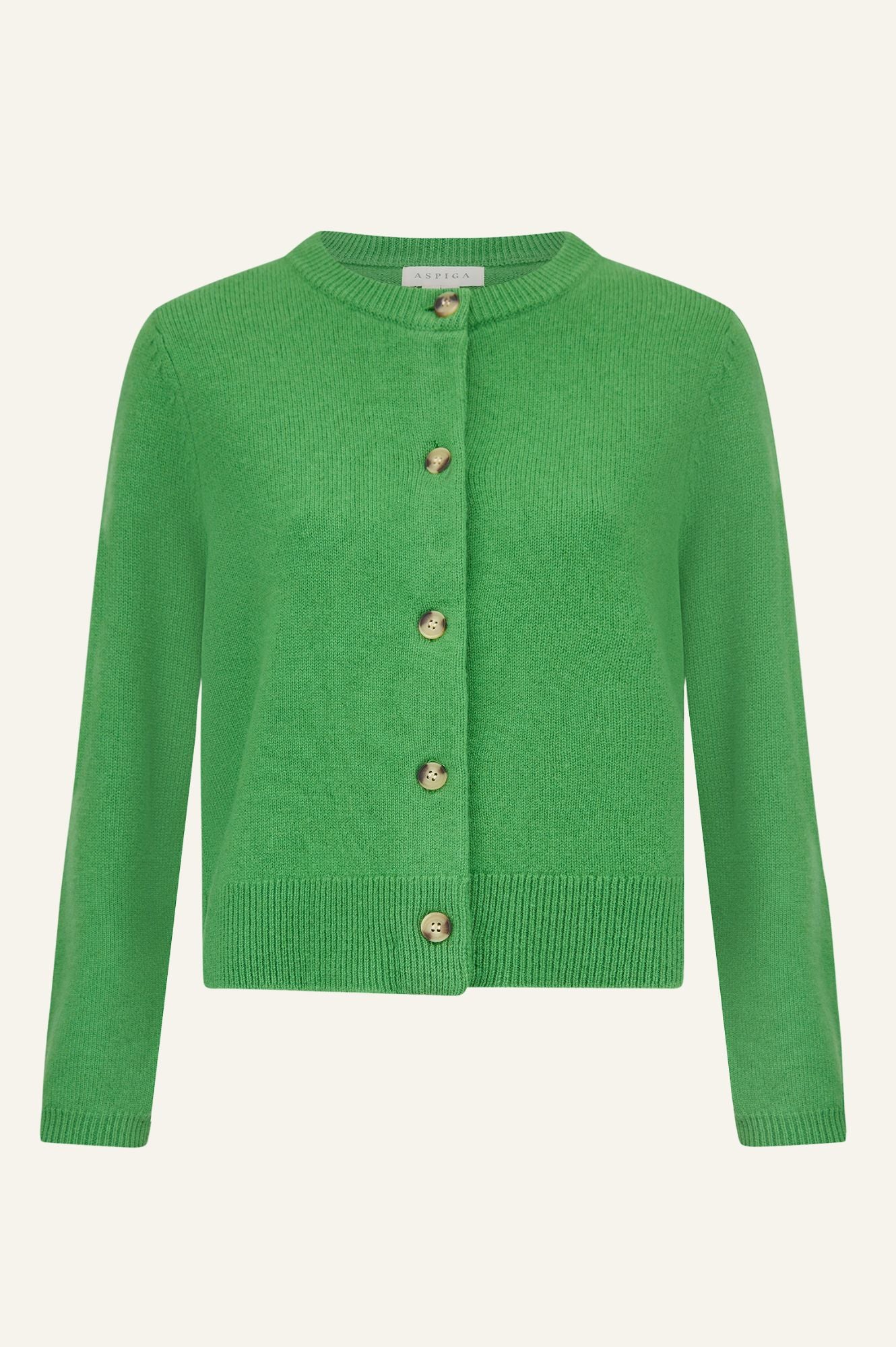 Premium Merino Wool Brittany Cardigan for Women - Soft & Warm Green Knit Sweater | Perfect for Fall, Winter & Cozy Home Wear
