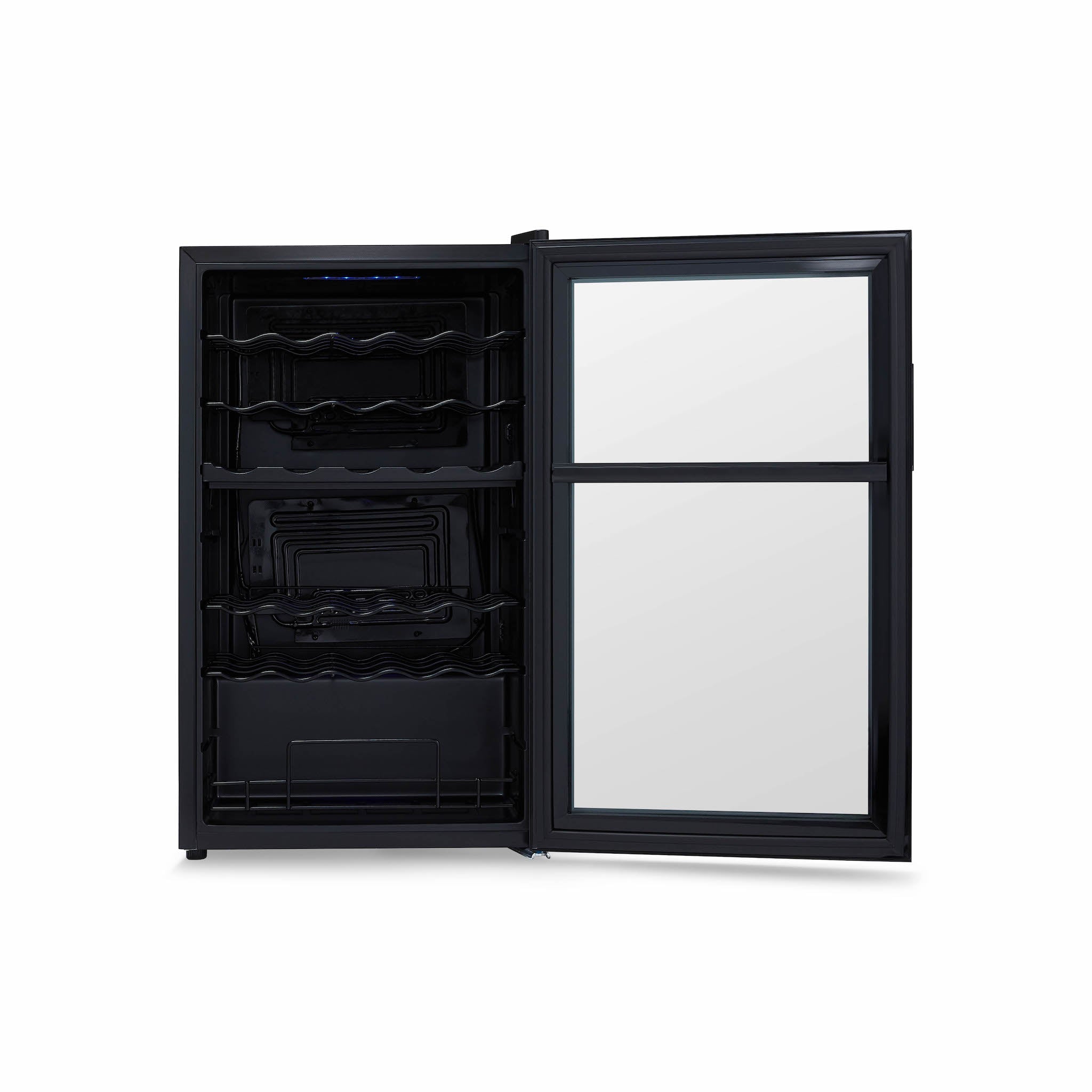 Newair® 33 Bottle 19.5 Inch Black Freestanding Dual Zone Wine Cooler Refrigerator - Perfect for Home Bars, Restaurants, and Wine Cellars