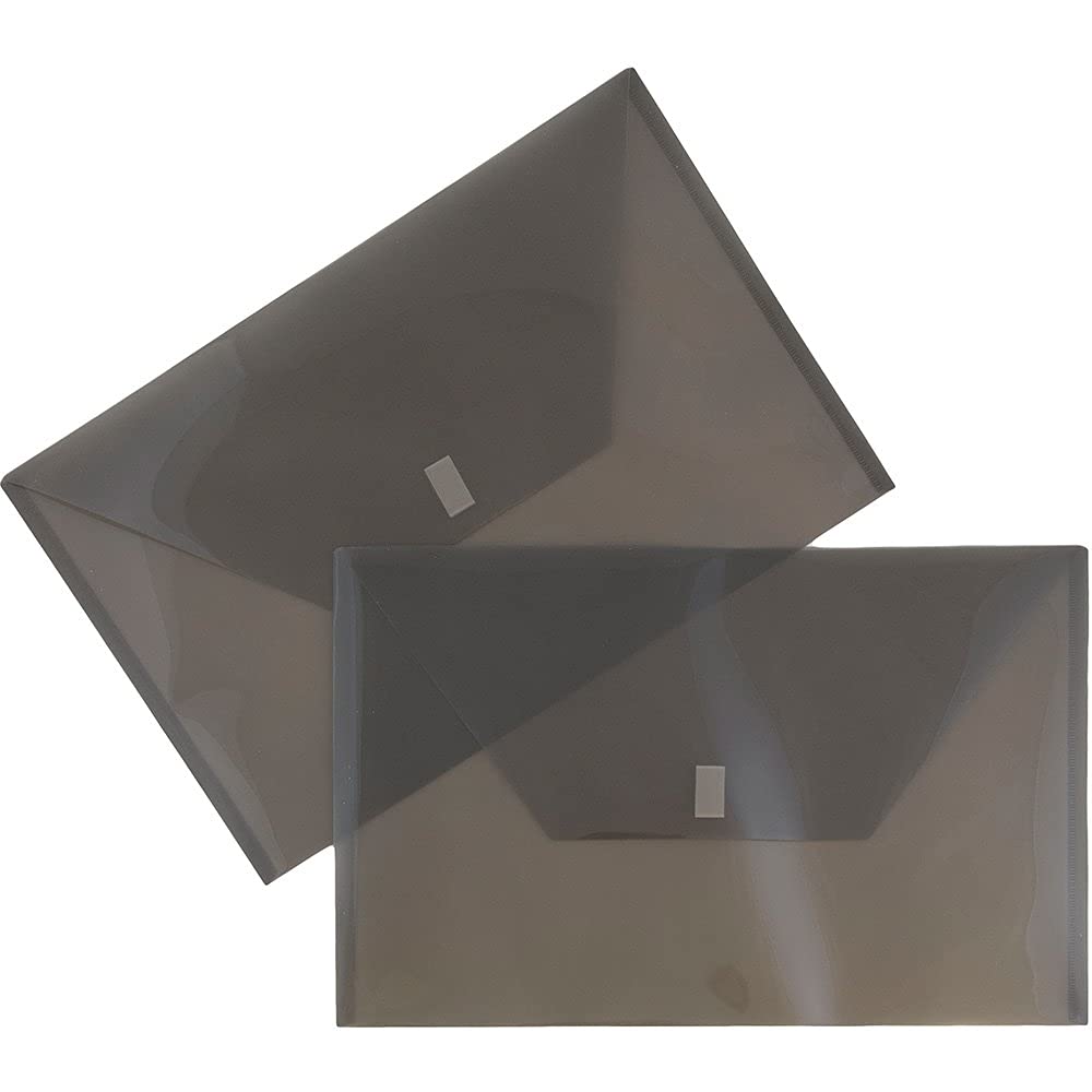 Plastic Envelopes with Hook & Loop Closure - Legal Size 9.75x14.5in - 12 Pack for Office & School Supplies
