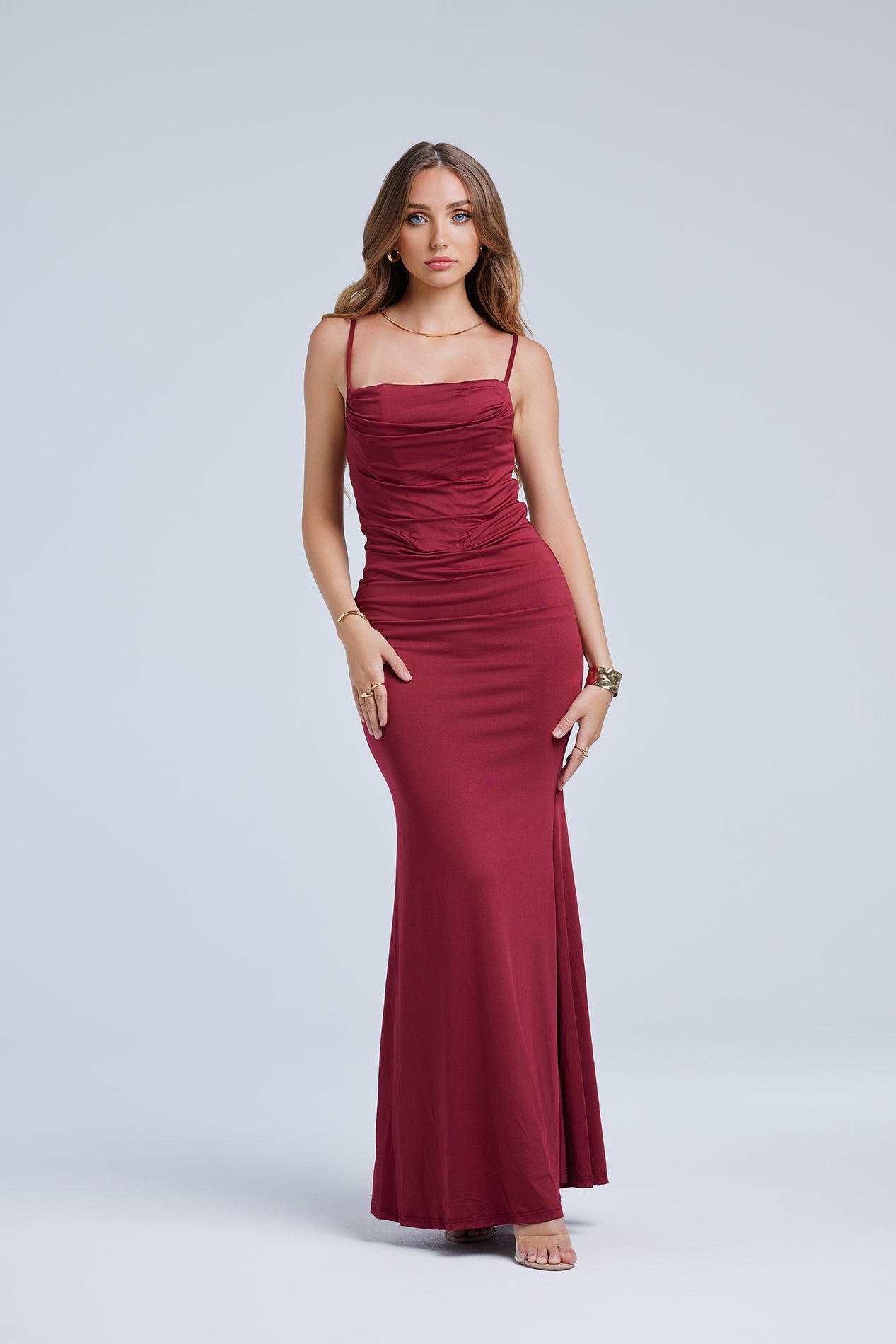ANNIE Corset Maxi Dress for Women - Elegant Bodycon Evening Gown with Lace Detailing - Perfect for Prom, Wedding Guest, Cocktail Party & Special Occasions