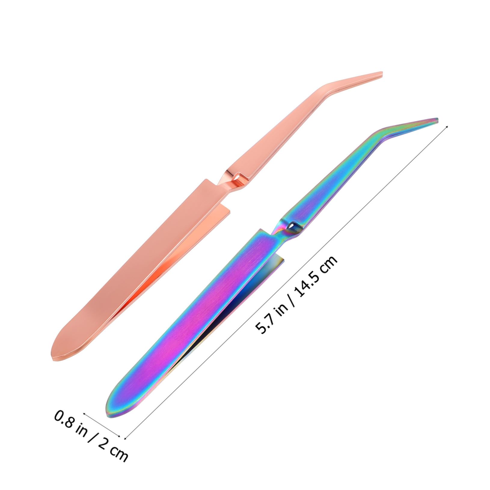 2 Pcs Stainless Steel Nail Shaping Tweezers - Professional Manicure Tools for Nail Art, Decal Pressing & Crafting | Perfect for DIY Nail Design, Salon Use & Home Manicure Kits
