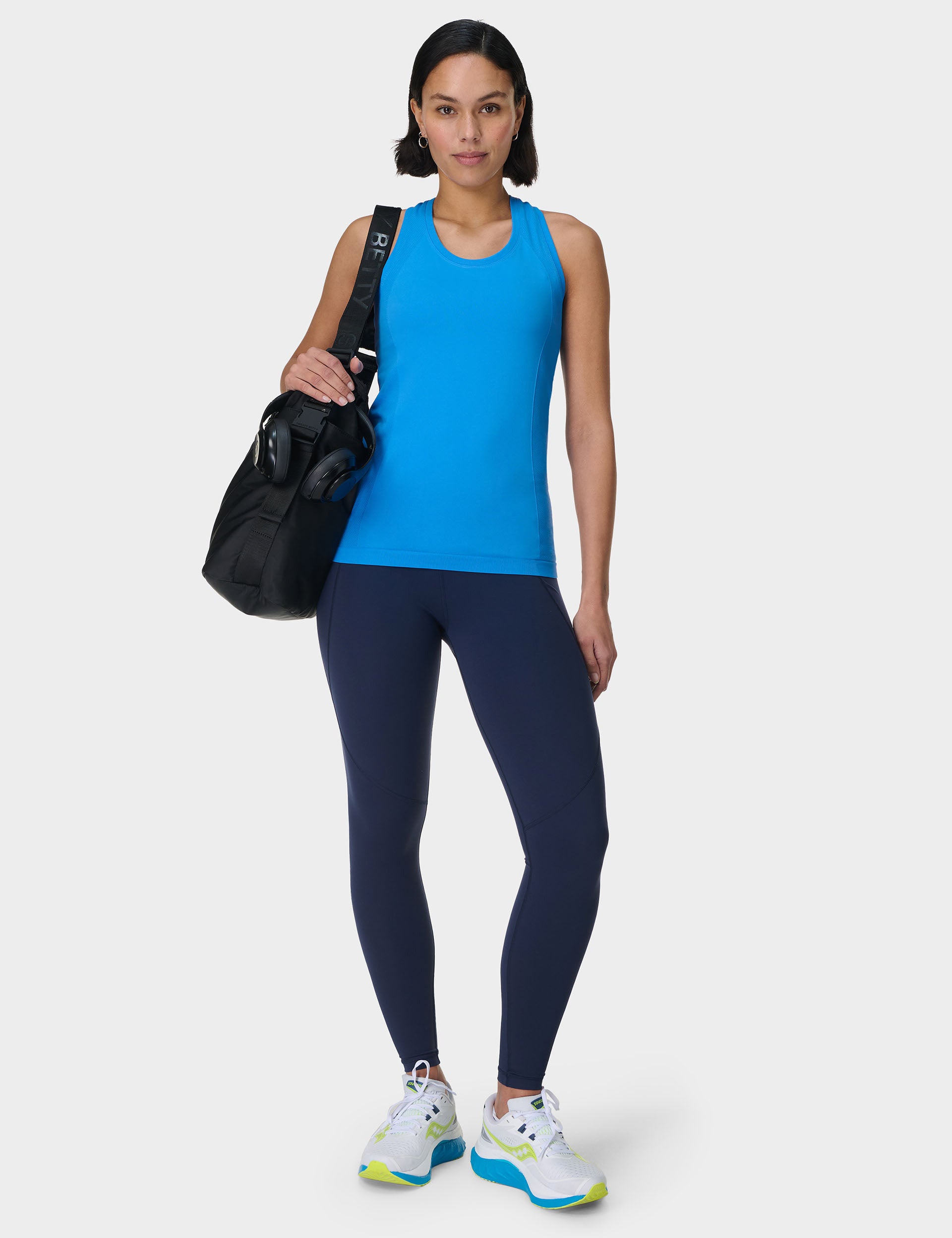 Breathable Seamless Gym Vest for Men & Women - Moisture-Wicking Workout Tank Top in Tidal Blue - Perfect for Running, Yoga & Fitness Training