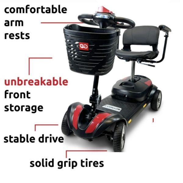 ComfyGo Z4 Lightweight Portable Mobility Scooter for Adults - Foldable Electric Scooter for Seniors & Disabled - Perfect for Travel, Shopping & Outdoor Activities