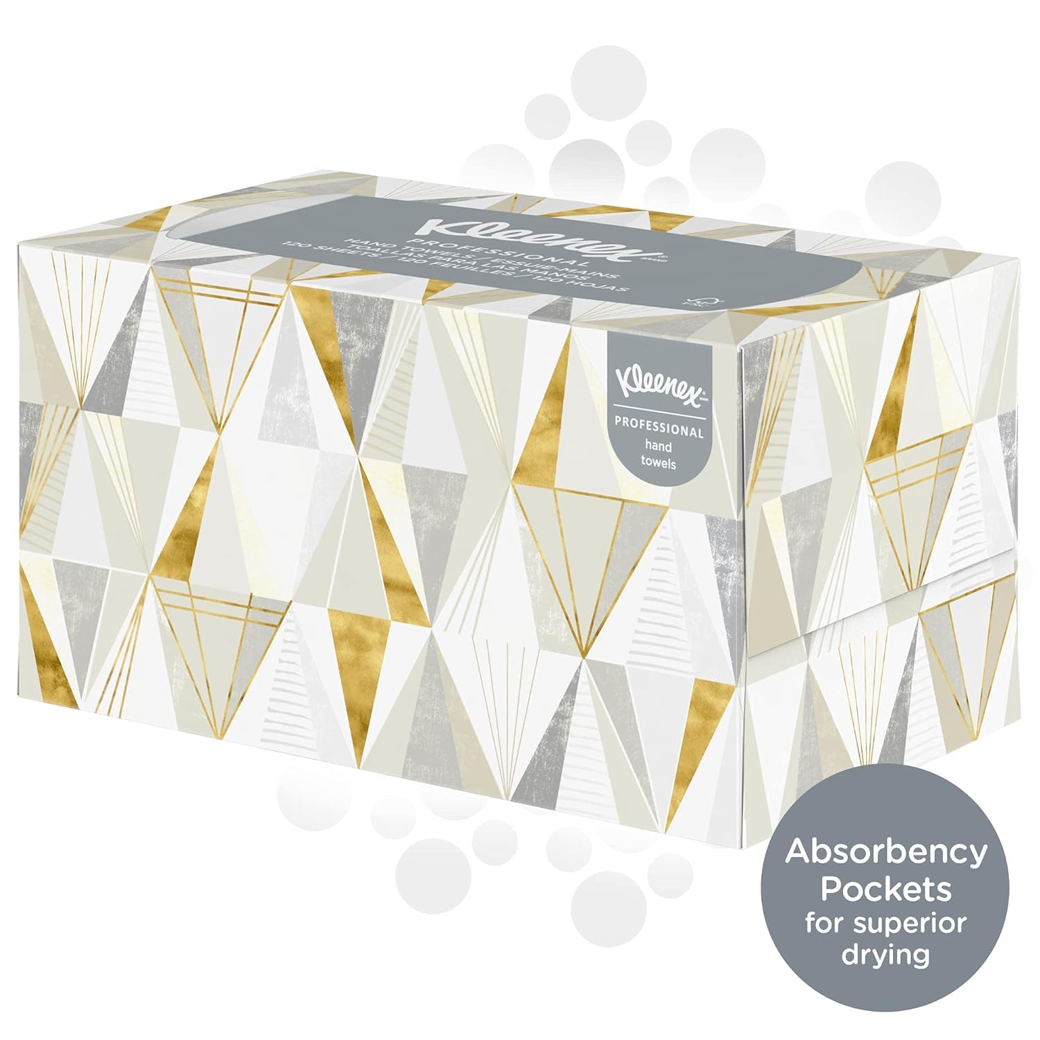 Kleenex® Pop-Up Paper Hand Towel Box, 120 Pulls (17011A) - Premium Disposable Hand Towels for Kitchen, Bathroom & Office Use