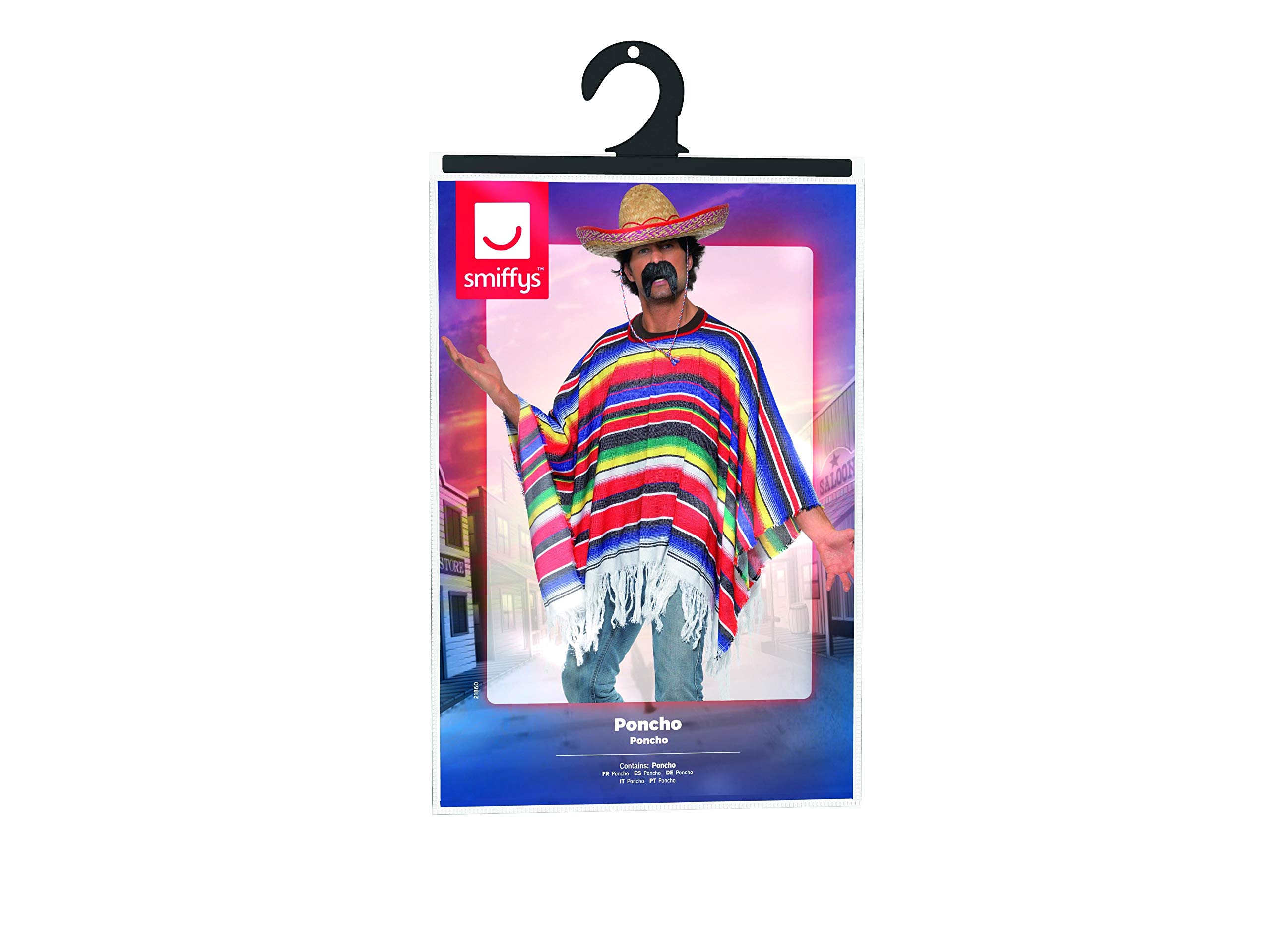 Smiffy's Men's Poncho - Waterproof & Lightweight Rain Cape for Outdoor Activities, Camping, Hiking & Festivals