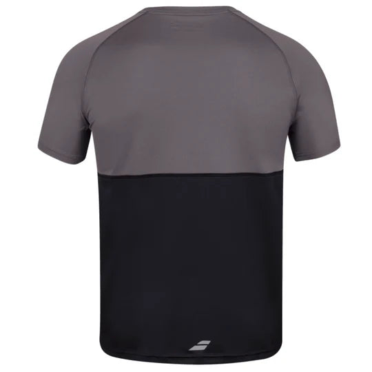 Babolat Play Crew Neck Men's T-Shirt - Black/Black | Comfortable Athletic Tee for Tennis & Casual Wear