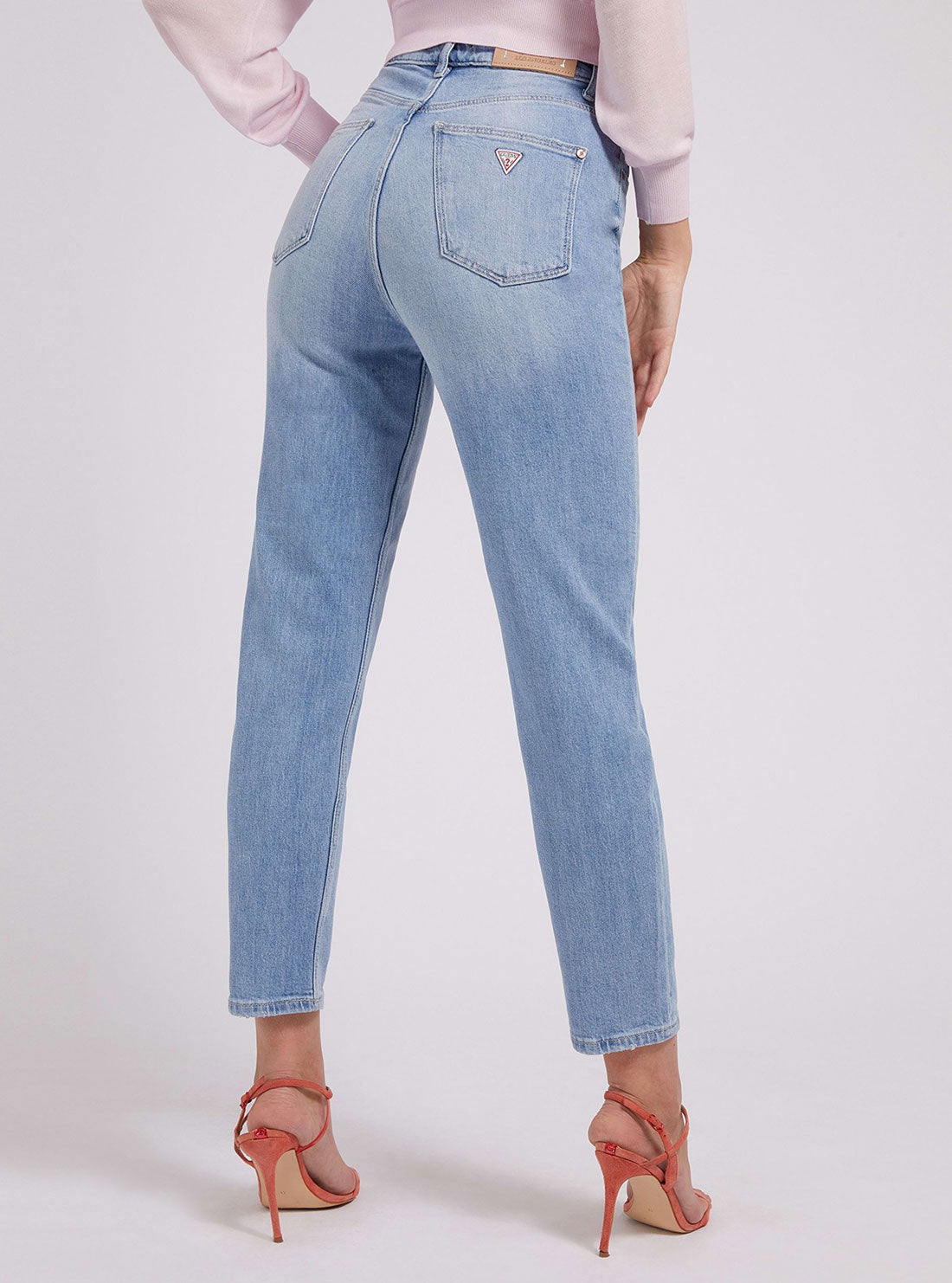 High Rise Relaxed Fit Mom Jeans in Bora Sky Wash - Comfortable Women's Denim Pants for Casual Wear & Everyday Outfits