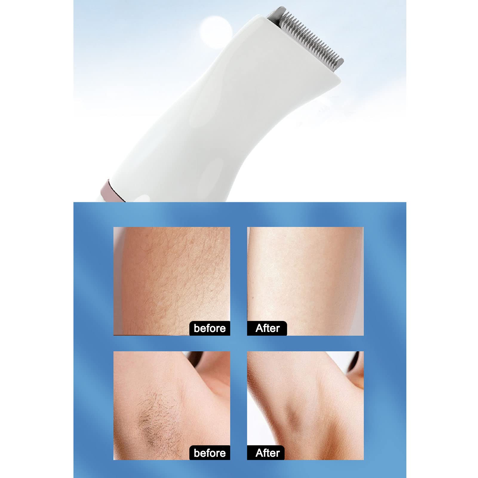 Women's 5-in-1 Electric Razor - USB Rechargeable Shaver with Stainless Steel Heads for Smooth Hair Removal | Perfect for Eyebrows, Nose Hair & Body Grooming | At-Home Salon Experience & Travel Essential