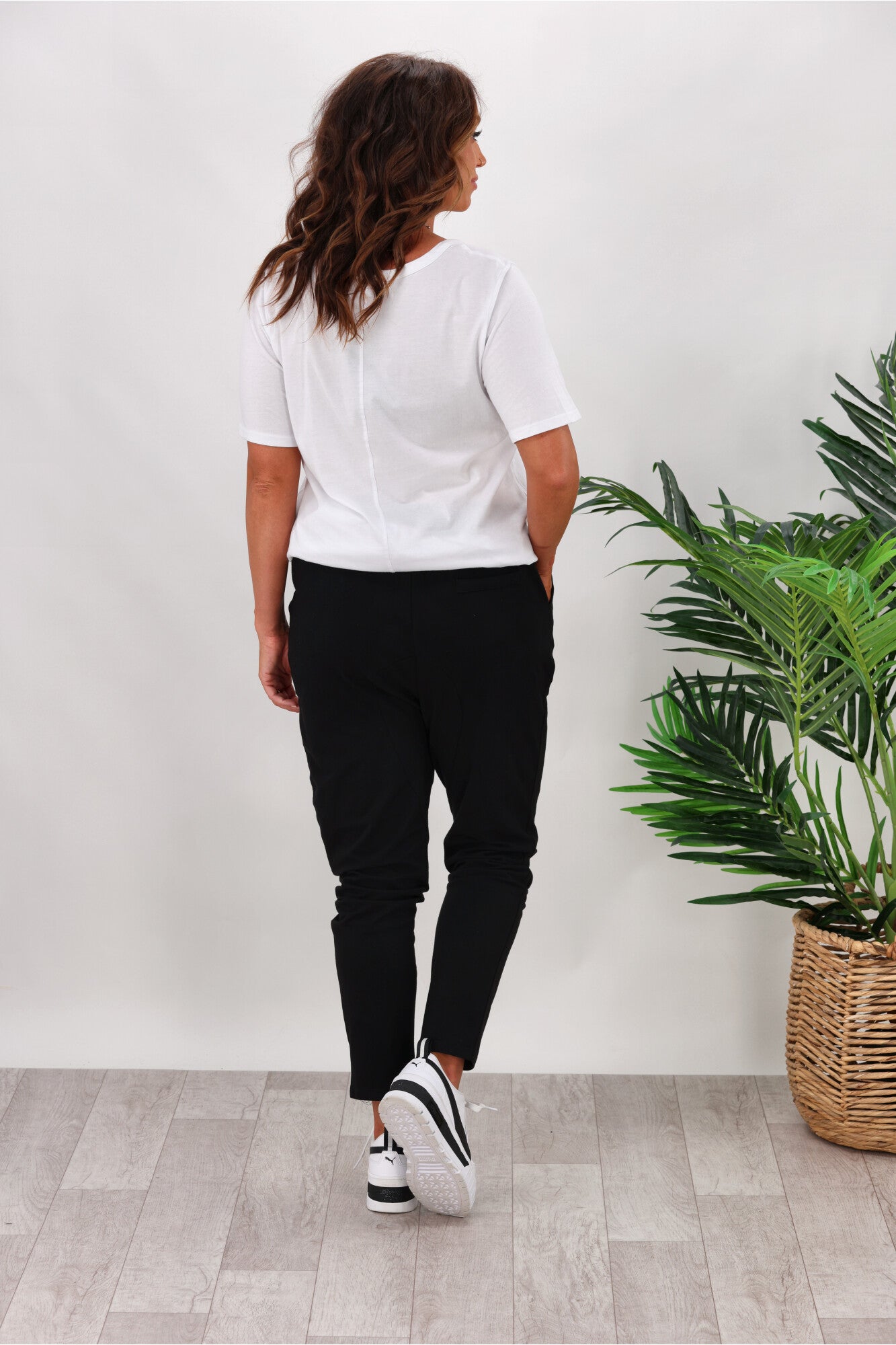 Betty Basics Women's High Waisted Jade Yoga Pants - Black - Stretchy Comfort for Workout, Lounge & Everyday Wear