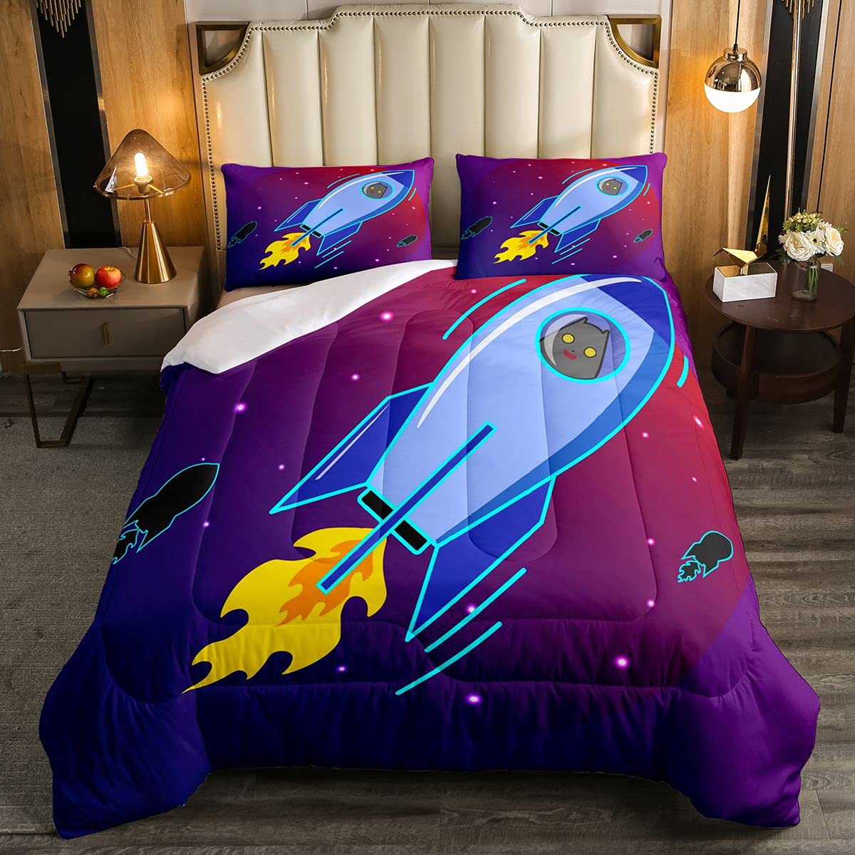 Ocean Creature Themed Bedding Set for Kids - Ultra Soft Sea Life Comforter Set with Underwater World Design, Twin Size - Perfect for Boys & Girls Bedroom Decor & Themed Sleepovers