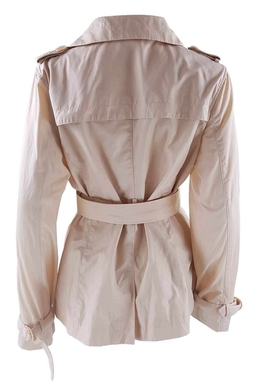 ICEBERG Cream Long Sleeve Short Mac Jacket (Size IT 42) - Stylish Women's Outerwear for Fall & Winter Fashion | Perfect for Office, Date Night & Casual Outings