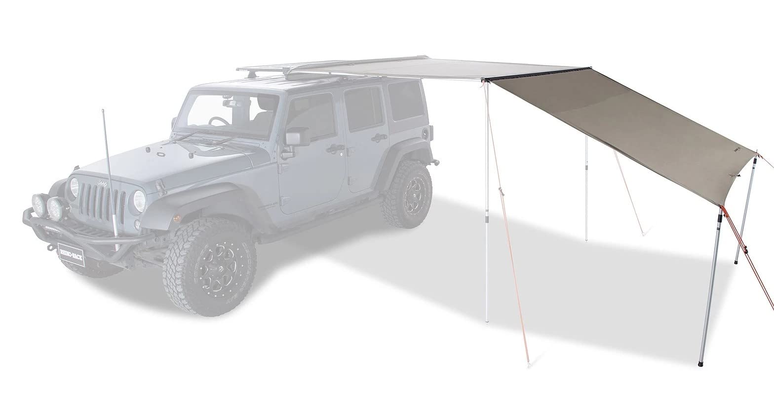 Rhino Rack Batwing Awning Extension 8.5' x 6' - Universal Car Side Awning for Camping, Outdoor Adventures & Tailgating (Model 31101)