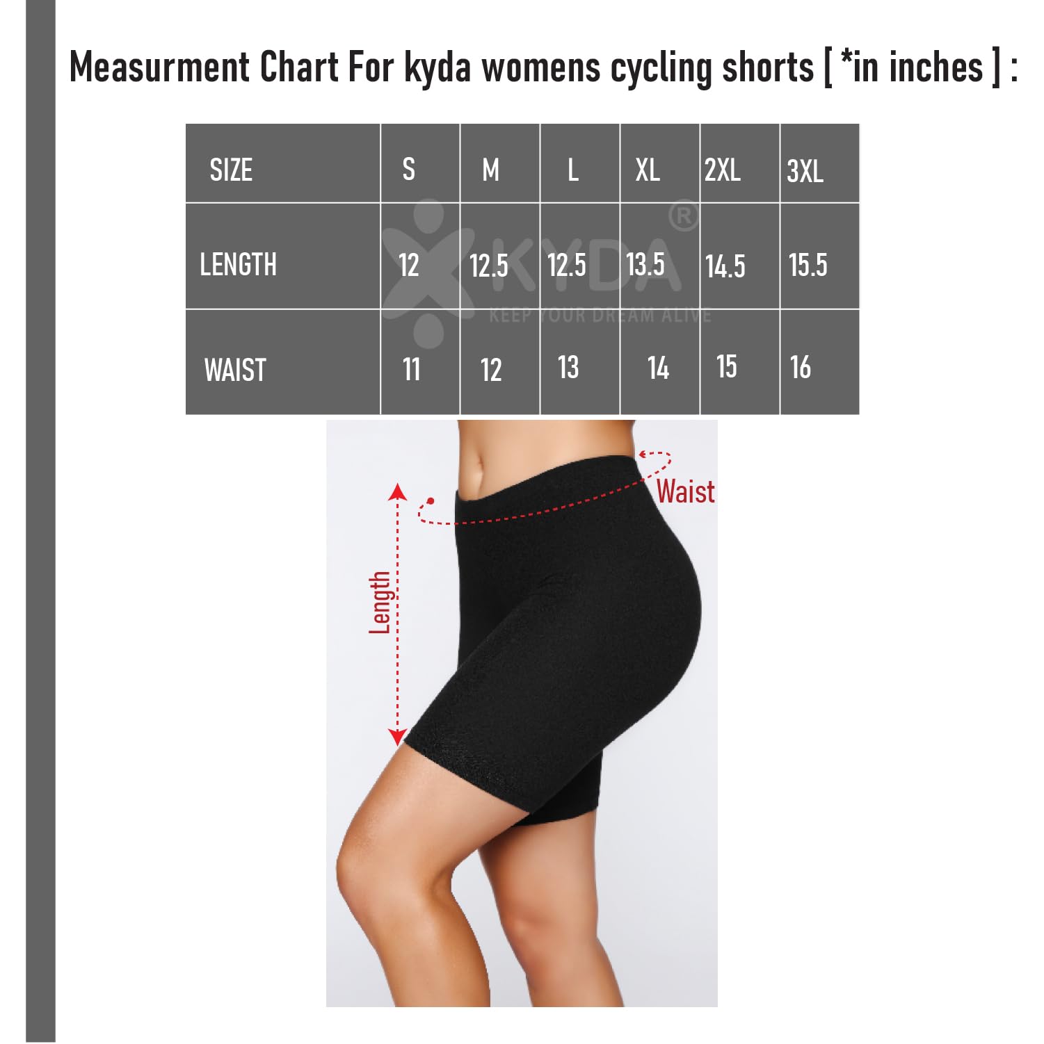 KYDA® Women's Anti-Bacterial Cycling Shorts - High Waist Stretchable Yoga & Gym Workout Shorts with Built-in Under Skirt | Perfect for Biking, Yoga, Running, and Everyday Wear