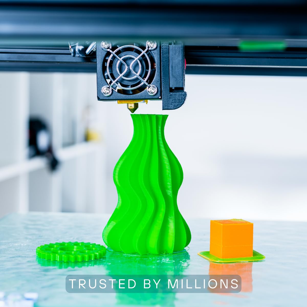 Premium Green PLA 3D Printing Filament - 1kg Spool (2.2lbs), 1.75mm Diameter, High Precision +/- 0.03mm for Smooth 3D Printing - Perfect for DIY Projects, Home Decor, Prototyping and Educational Models