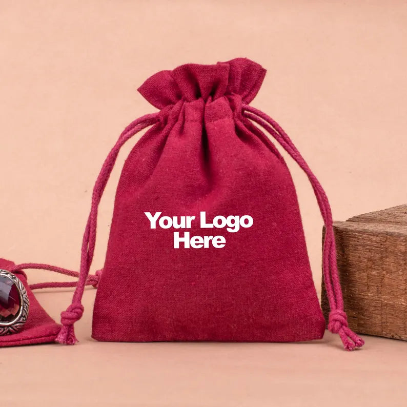 Elegant Maroon Plain Pouches - 100 Pack | Sleek Fortress Brand | Perfect for Gift Wrapping, Jewelry Storage & Party Favors