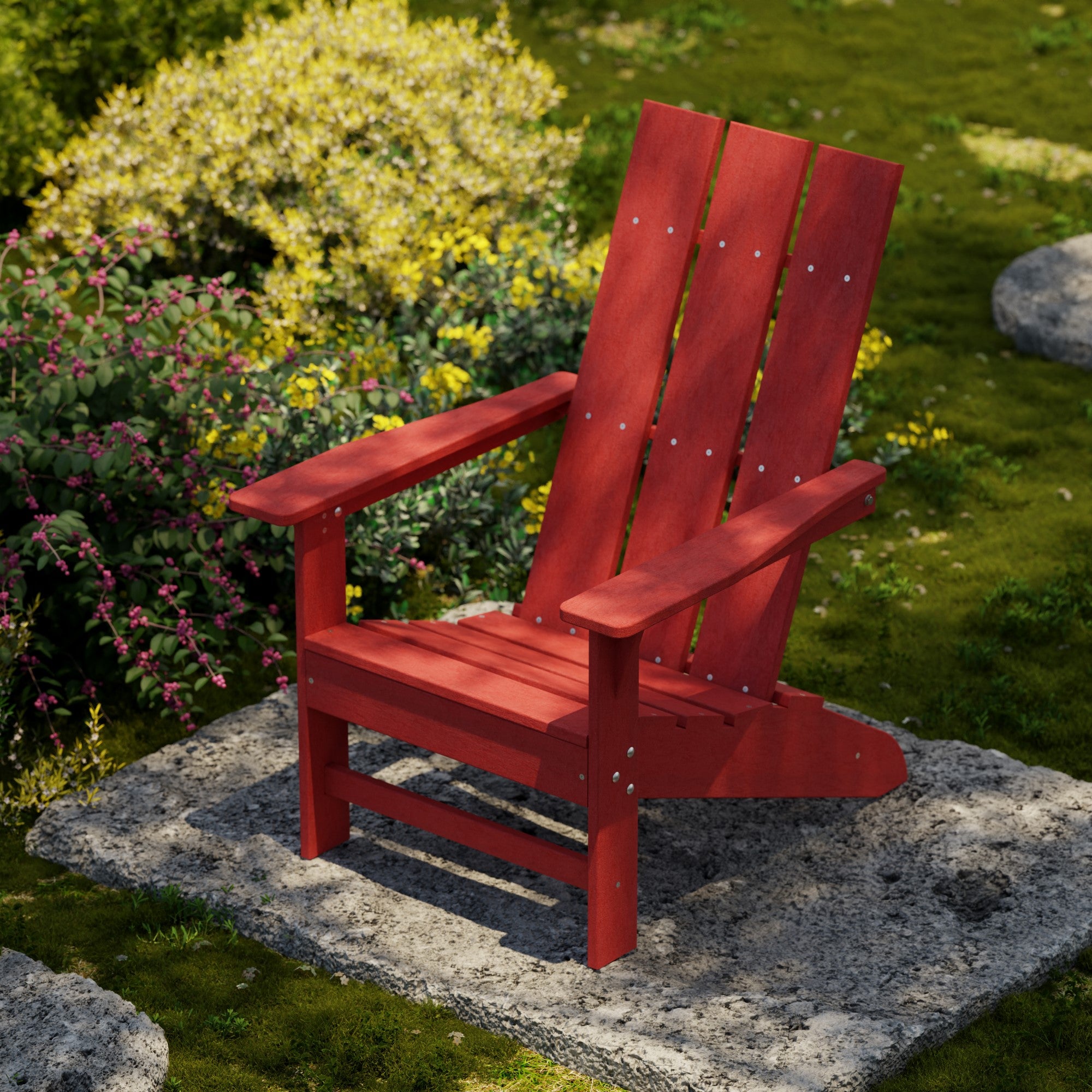 Freedom Modern Adirondack Chair - Weather-Resistant Outdoor Lounge Chair for Patio, Garden & Poolside Relaxation | Comfortable & Durable Polywood Furniture