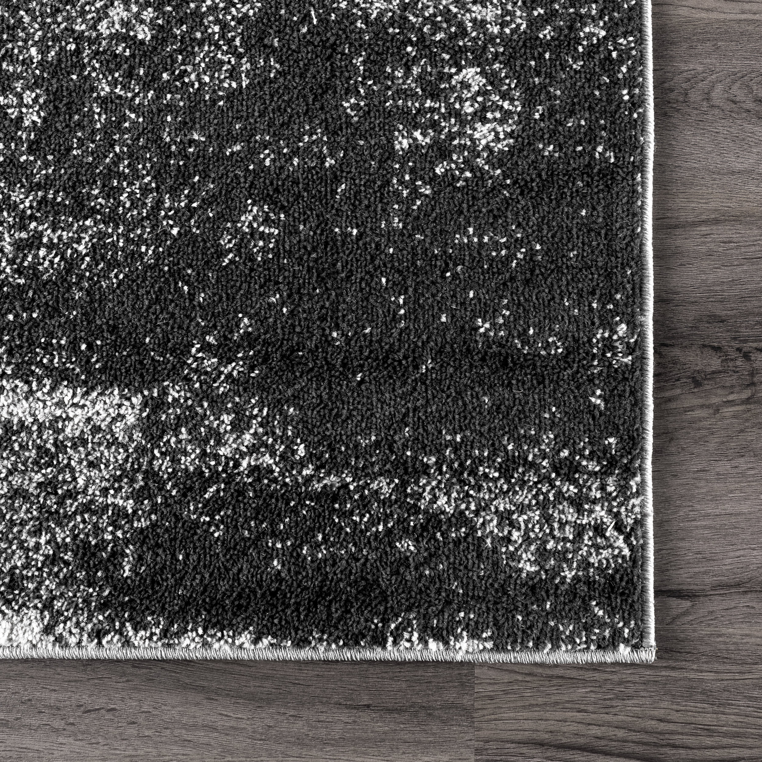 Abstract Rainfall Rug - Modern Black Non-Slip Area Rug for Living Room, Bedroom, or Office - Soft & Durable Home Decor Carpet