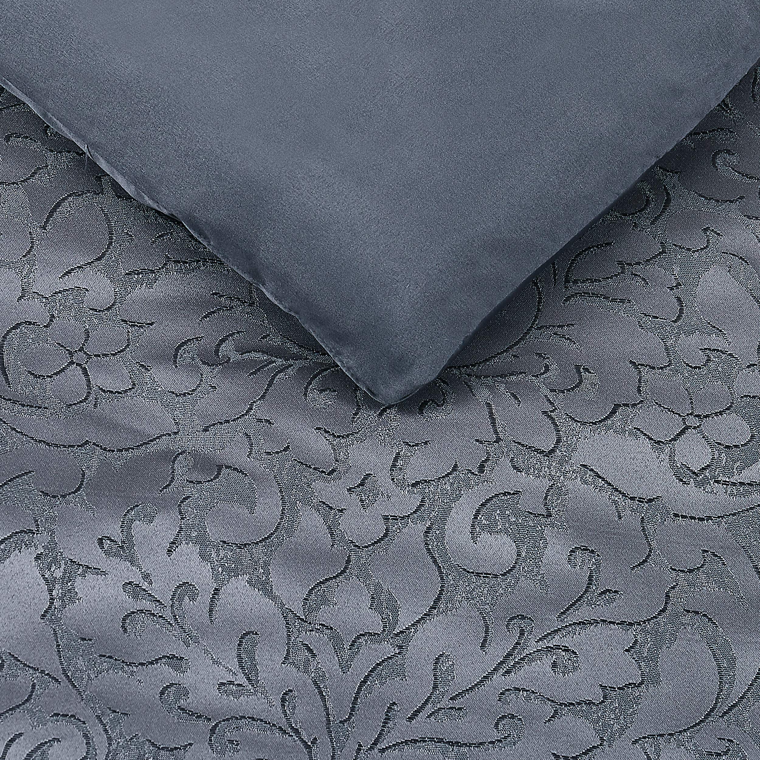 Premium Coventry Comforter Set Queen Size - Soft & Cozy Charcoal Grey Bedding for All Seasons | Perfect for Master Bedroom, Guest Room & Airbnb