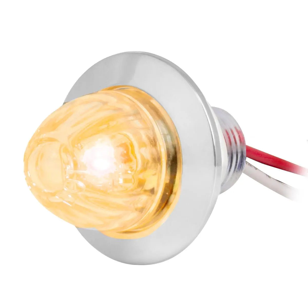 Grand General Mini Clear Amber Watermelon Light - Durable LED Marker Lights for Trucks, Trailers & RVs - Perfect for Night Driving & Vehicle Safety