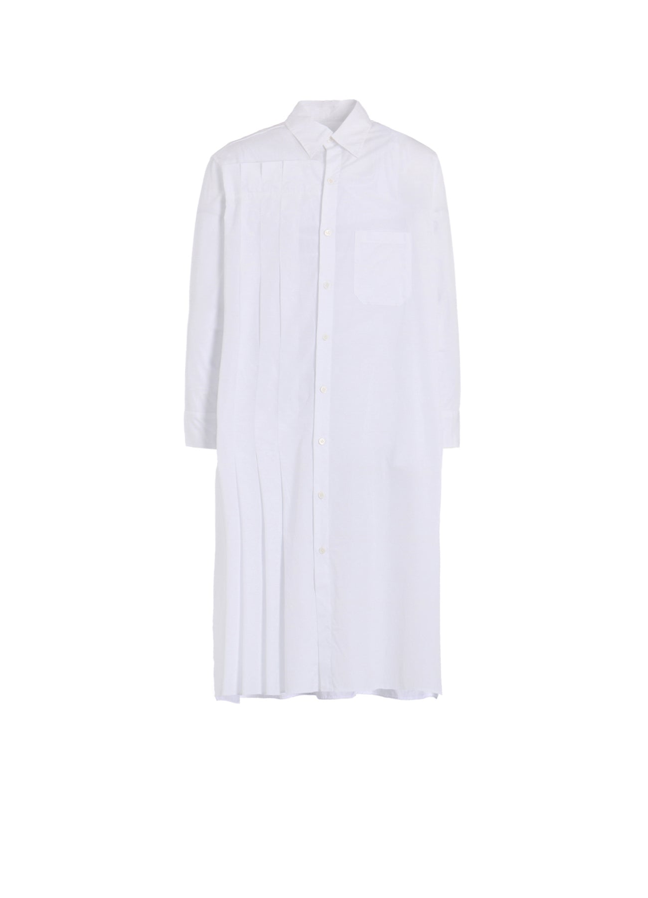 Cotton Broad Pleated Shirt Dress for Women - Casual & Office Wear - Comfortable Stretch Fabric - Versatile Long Sleeve Tunic Dress for Spring & Fall