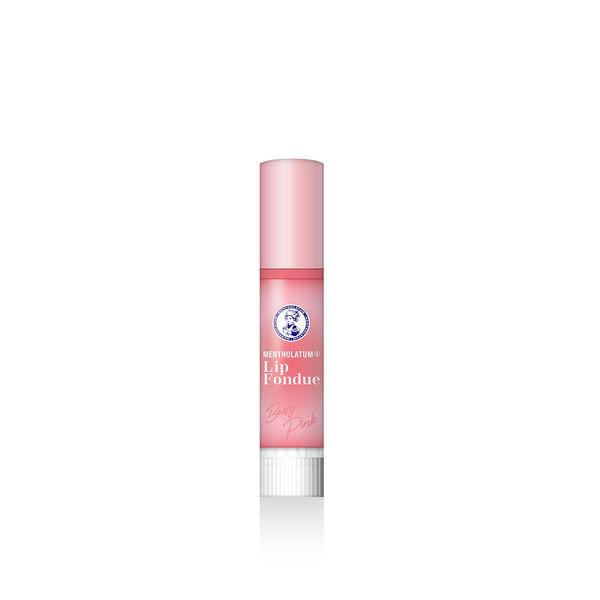 Mentholatum Lip Fondue Melty Lip Balm - Baby Pink Tinted Moisturizing Lipstick 3.2g - Hydrating & Nourishing for Dry Lips - Perfect for Daily Use, Makeup Looks & On-the-Go Application