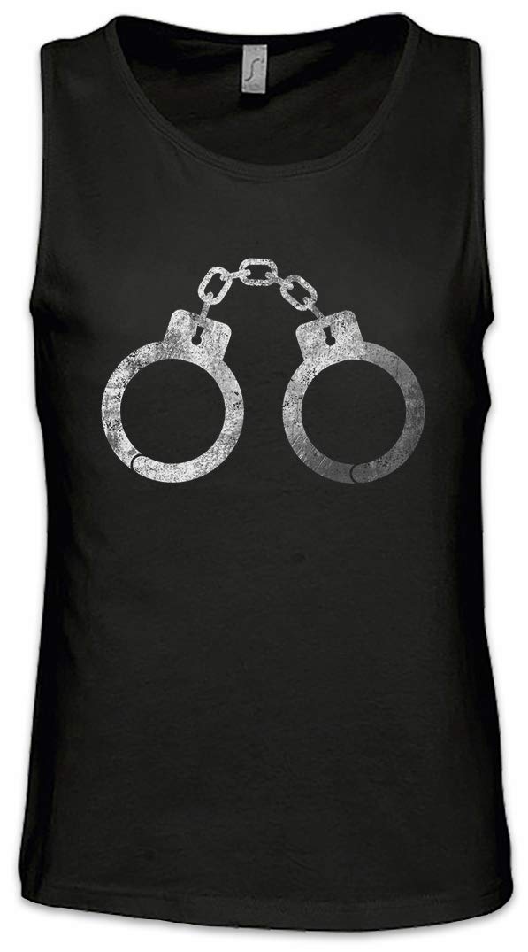 Men's Handcuff Print Tank Top - Workout Shirt for Gym & Fitness Training - Perfect for Bodybuilding, Running & Summer Outfits