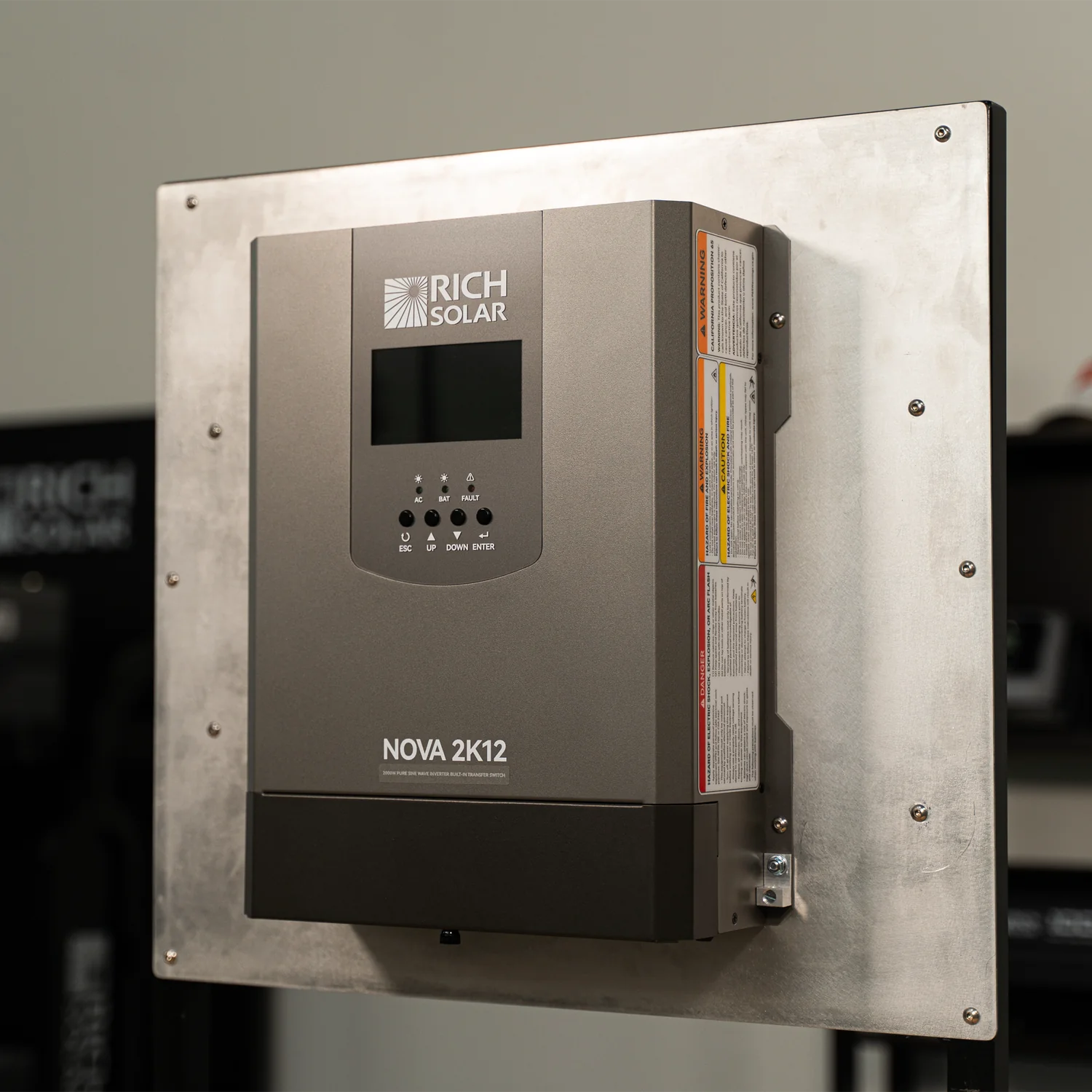 Rich Solar NOVA 2K12 2000W 12V Pure Sine Wave Power Inverter with Built-in Transfer Switch - Perfect for RVs, Boats, Off-Grid Solar Systems & Emergency Backup Power