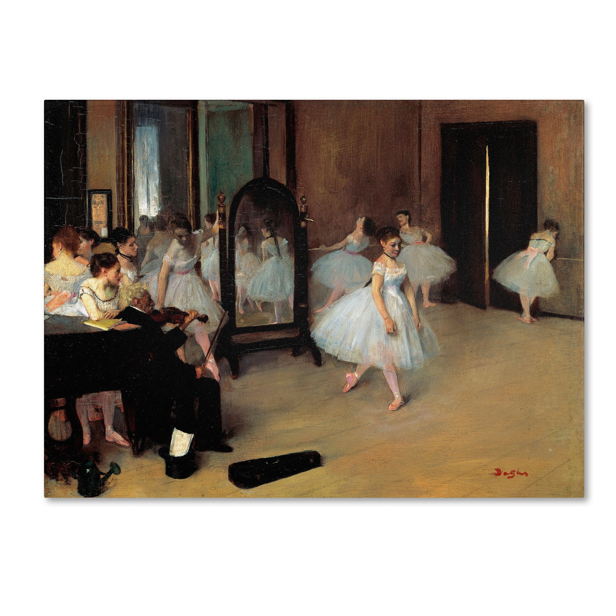 Edgar Degas The School of Dance 1871 Art Print - 35x47 Inch Wall Decor for Living Room, Bedroom & Office - Famous Ballet Painting Reproduction by Trademark Fine Art