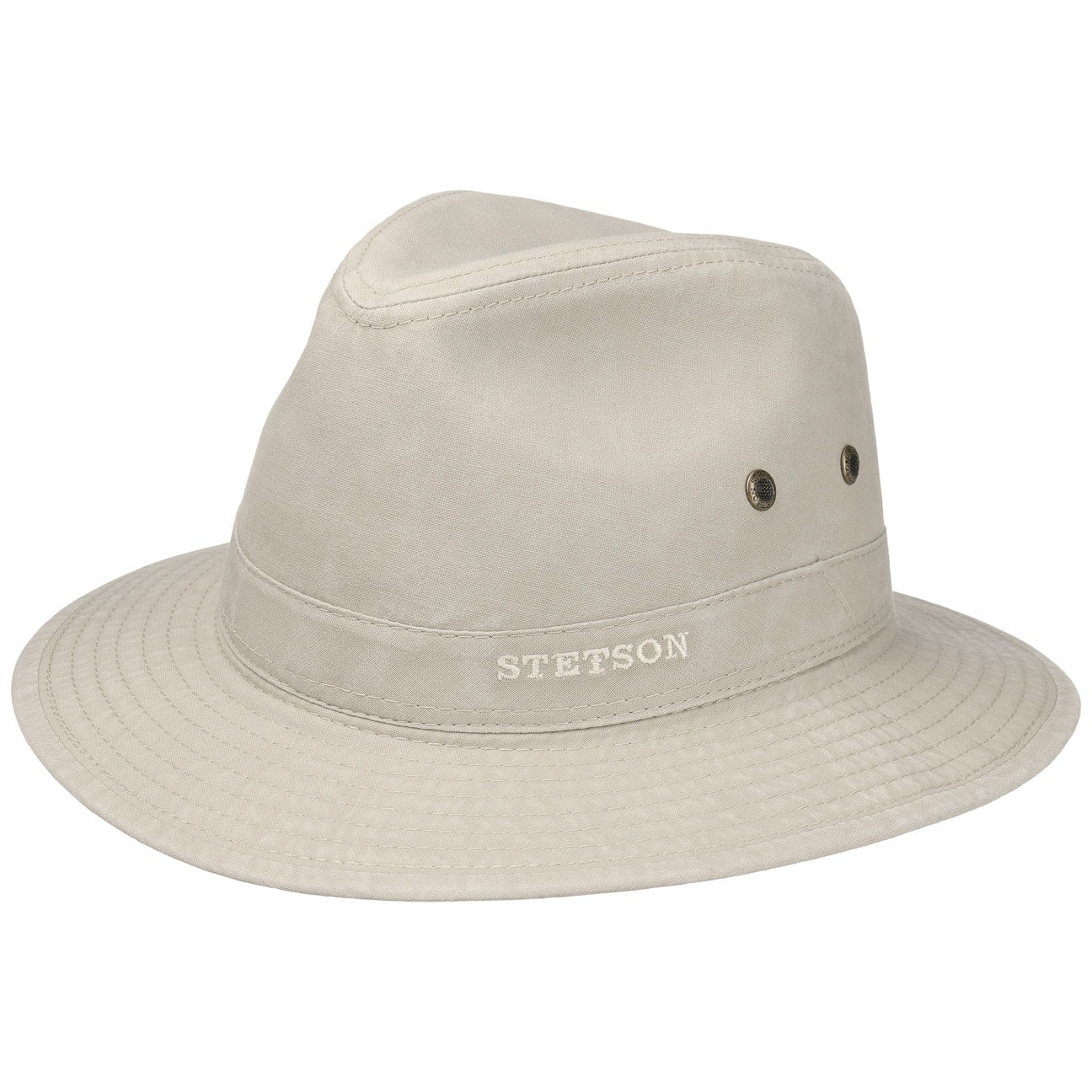 Stetson Organic Cotton Traveler Hat for Men & Women - Breathable Sun Protection for Outdoor Adventures, Hiking, and Beach Vacations