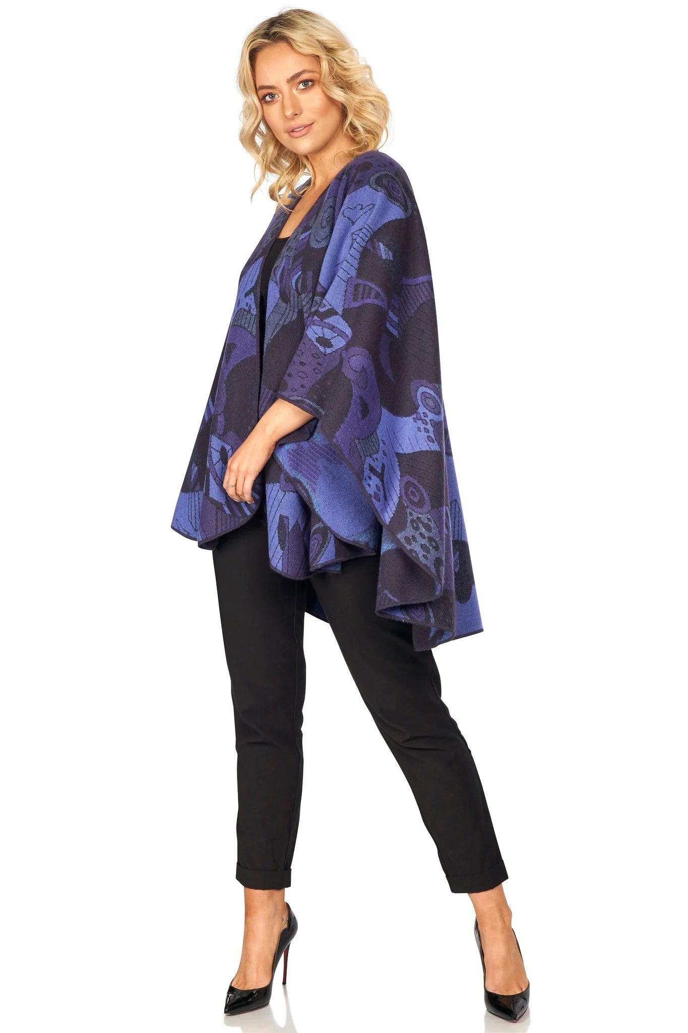 Picasso Motif Shawl - Soft & Lightweight Wrap Scarf for Women (3 Colors) - Perfect for Evening Parties, Weddings & Casual Outfits