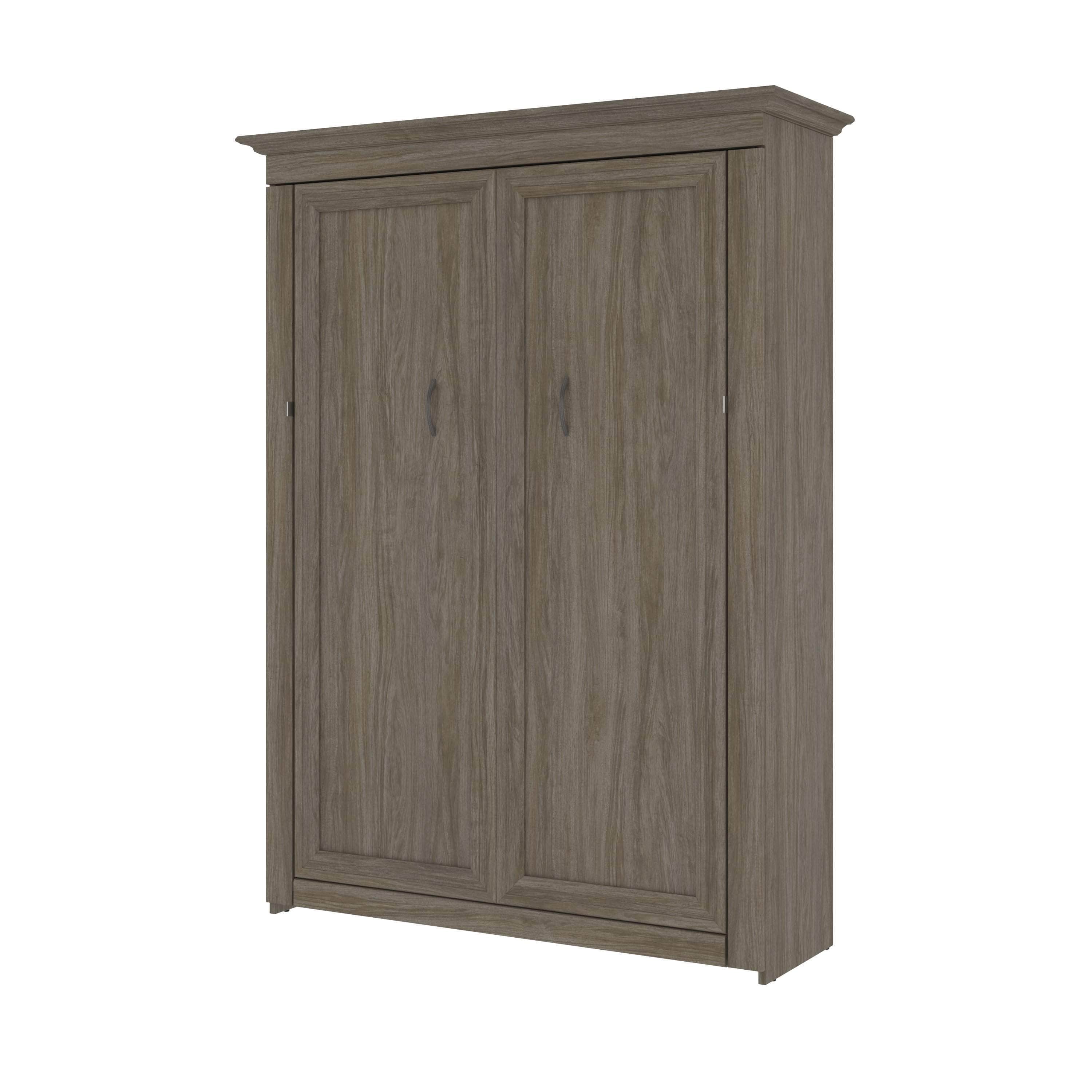 Versatile 59W Full Murphy Wall Bed in Walnut Grey - Space Saving Wall Bed for Small Apartments, Guest Rooms & Home Offices | Easy Fold Down Design