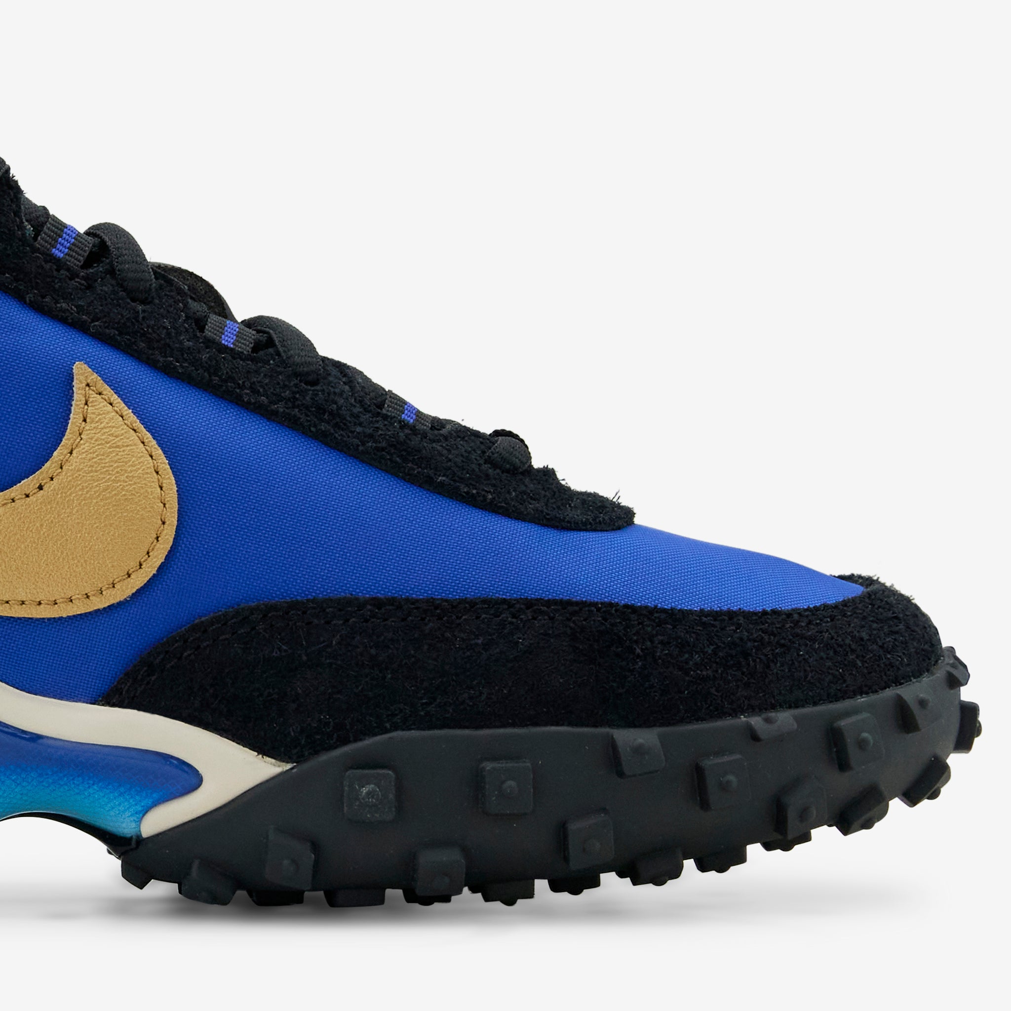 Nike Air Max Waffle SP Running Shoes - Hyper Blue/Metallic Gold/Black Colorway | Lightweight & Comfortable for Jogging, Gym Workouts & Casual Wear