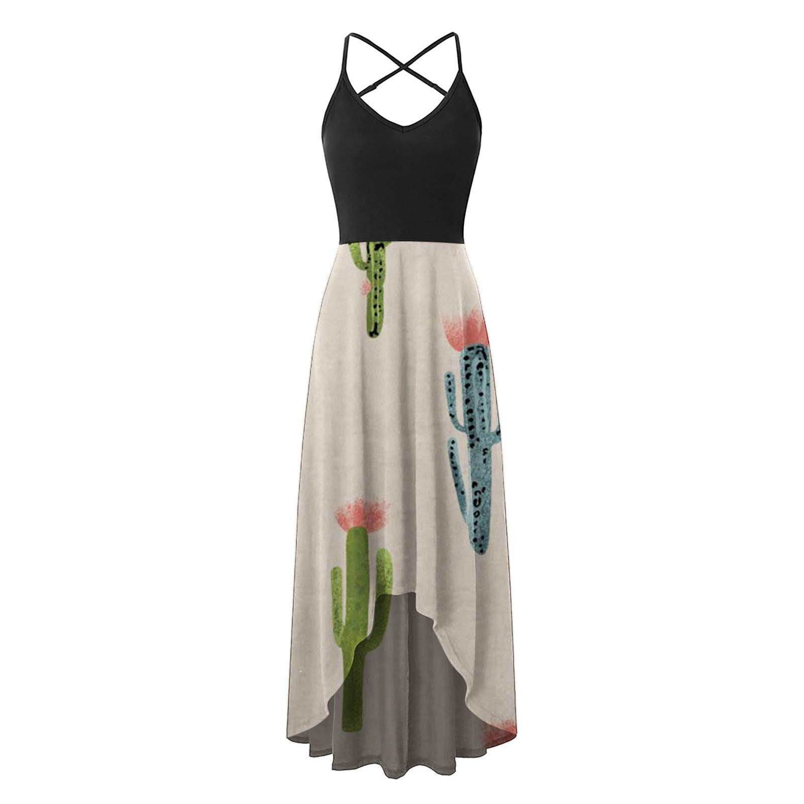 Raopuzi Women's Sleeveless Print Cocktail Dress - Sexy Back Strap Skater Dress for Party, Date Night & Summer Outfits | Fashion T-Shirt Dress for Women