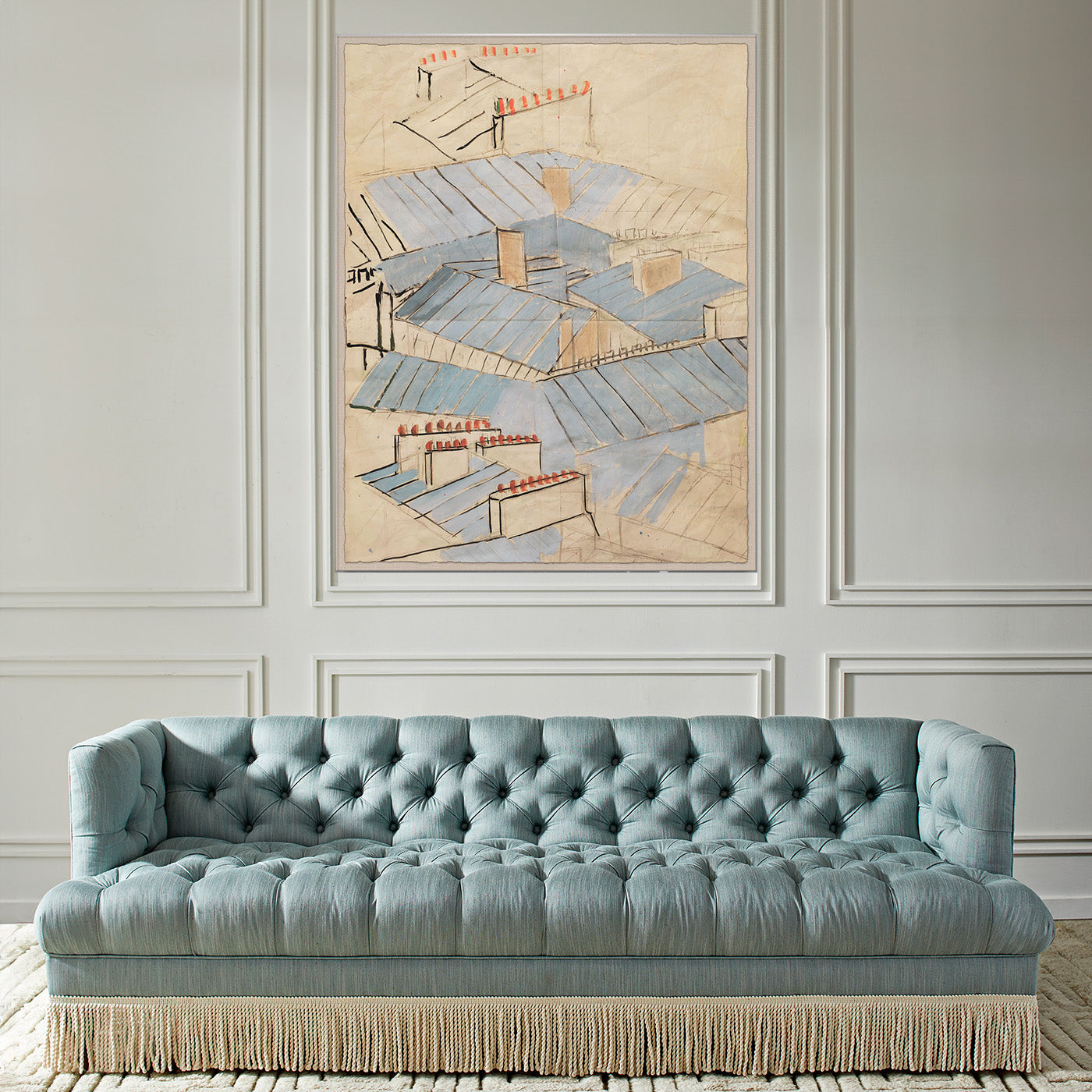 Paule Marrot Rooftops Scarf - Vintage French Fashion Accessory for Women | Perfect for Travel, Office & Special Occasions
