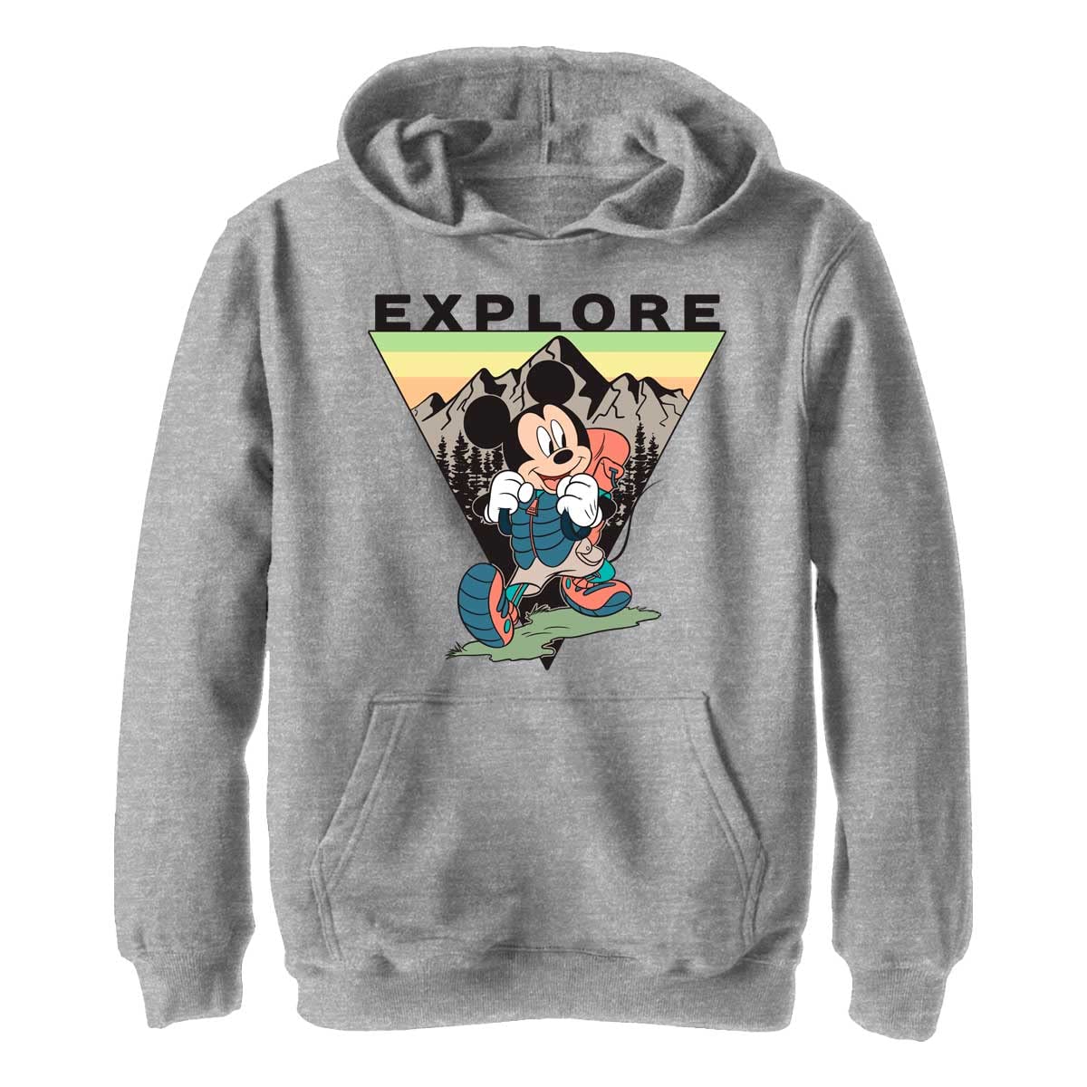 Disney Boys' Explore Mickey Travel Hoodie - Soft & Comfortable Pullover for Kids - Perfect for Outdoor Adventures, Travel & Casual Wear