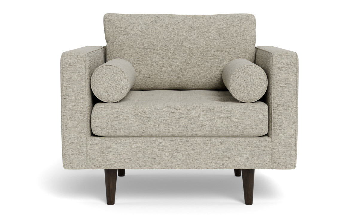 Stylish Ladybird 42 Arm Chair - Modern Accent Chair for Living Room, Bedroom & Office - Comfortable Upholstered Lounge Chair with Wooden Legs - Perfect for Reading Nook, Cozy Corner or Home Decor