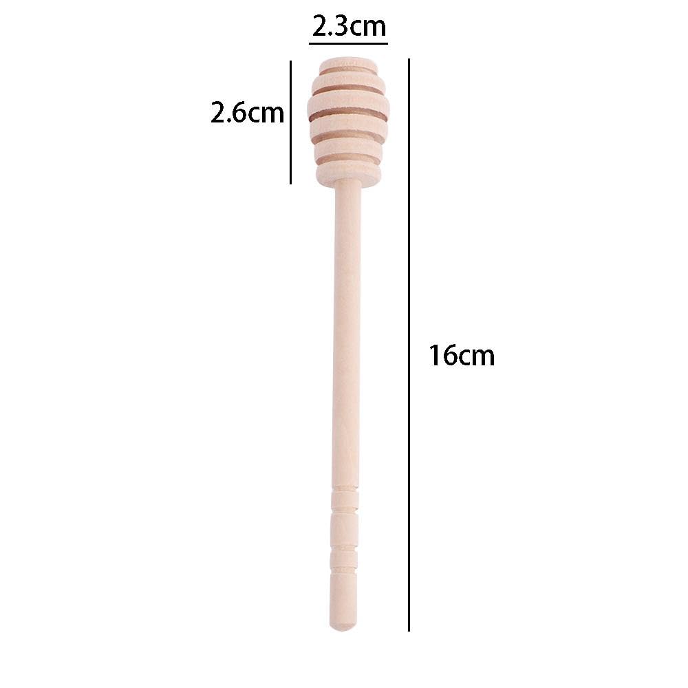 12pcs Wooden Honey Dipper Sticks - 6.3 Inch Natural Honey Stirring Sticks with Honeycomb Handle - Perfect for Coffee, Tea, Milk & Cocktail Mixing - Great for Home, Cafe & Party Use