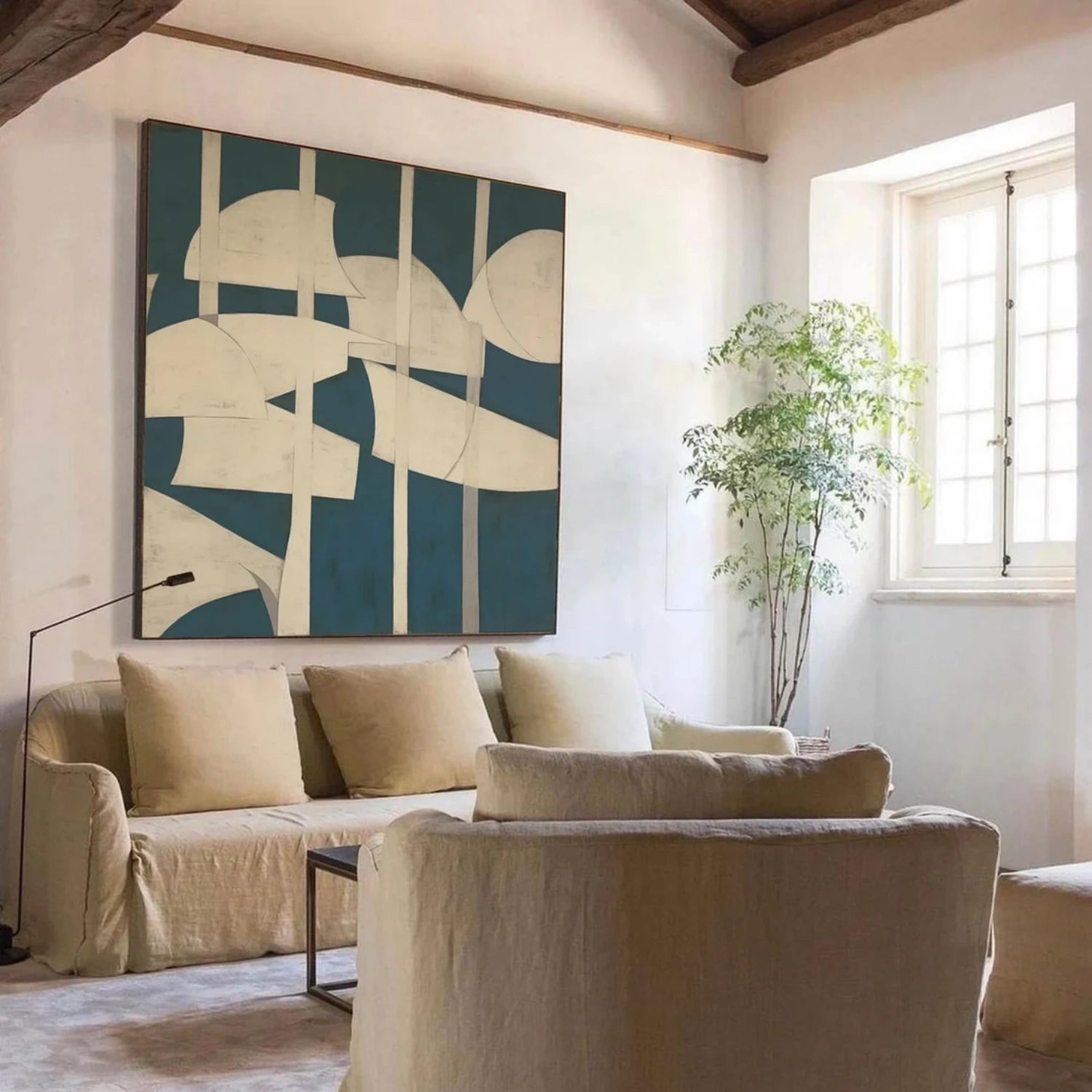 Abstract Painting #AB 336 - Modern Wall Art for Home & Office Decor | Unique Handmade Canvas Artwork for Living Room, Bedroom, or Gift