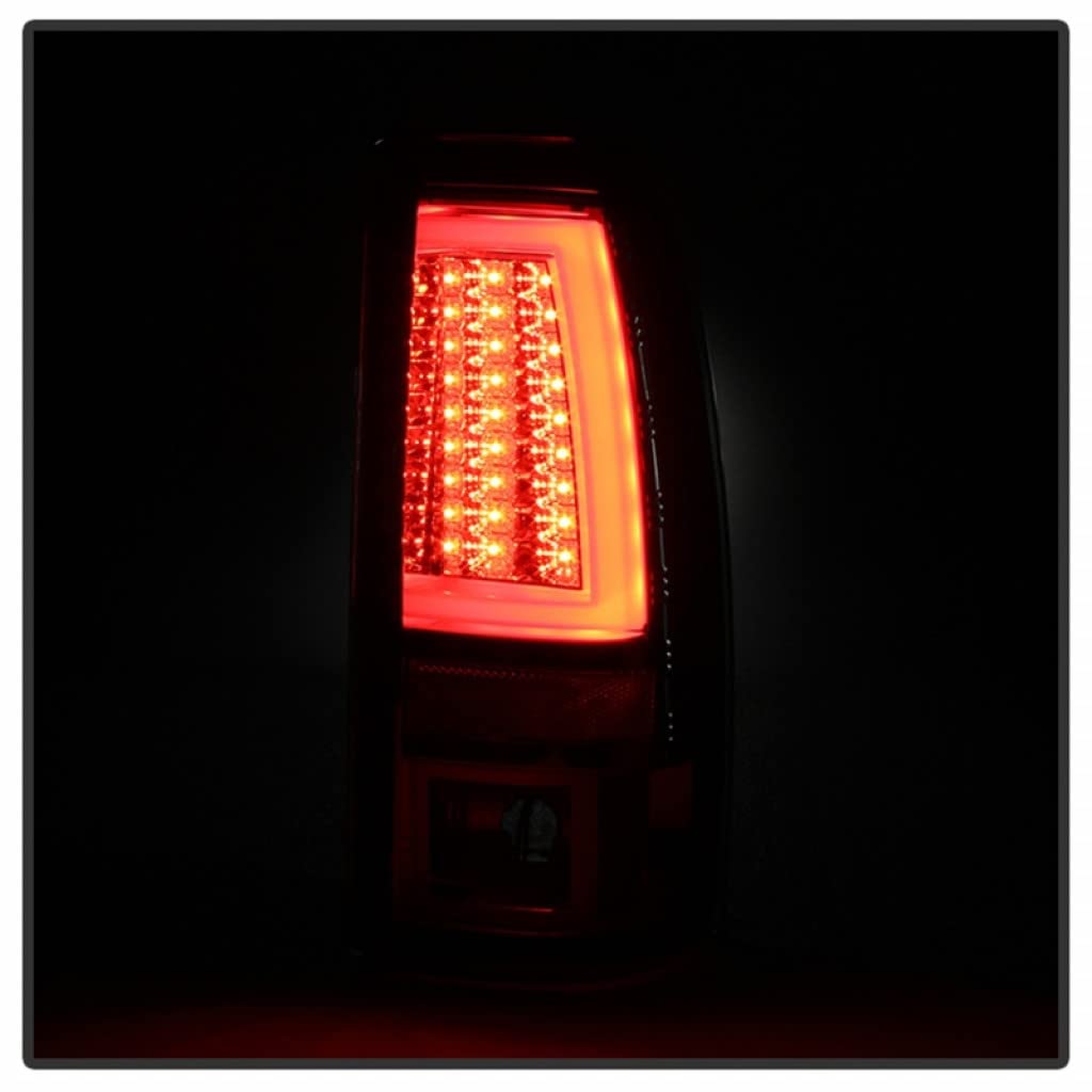 Spyder V2 LED Red Smoke Tail Lights Pair for Chevy Silverado 1500/2500 (2003-2006) - Model 5081933 | Enhanced Visibility & Style for Night Driving & Custom Truck Upgrades
