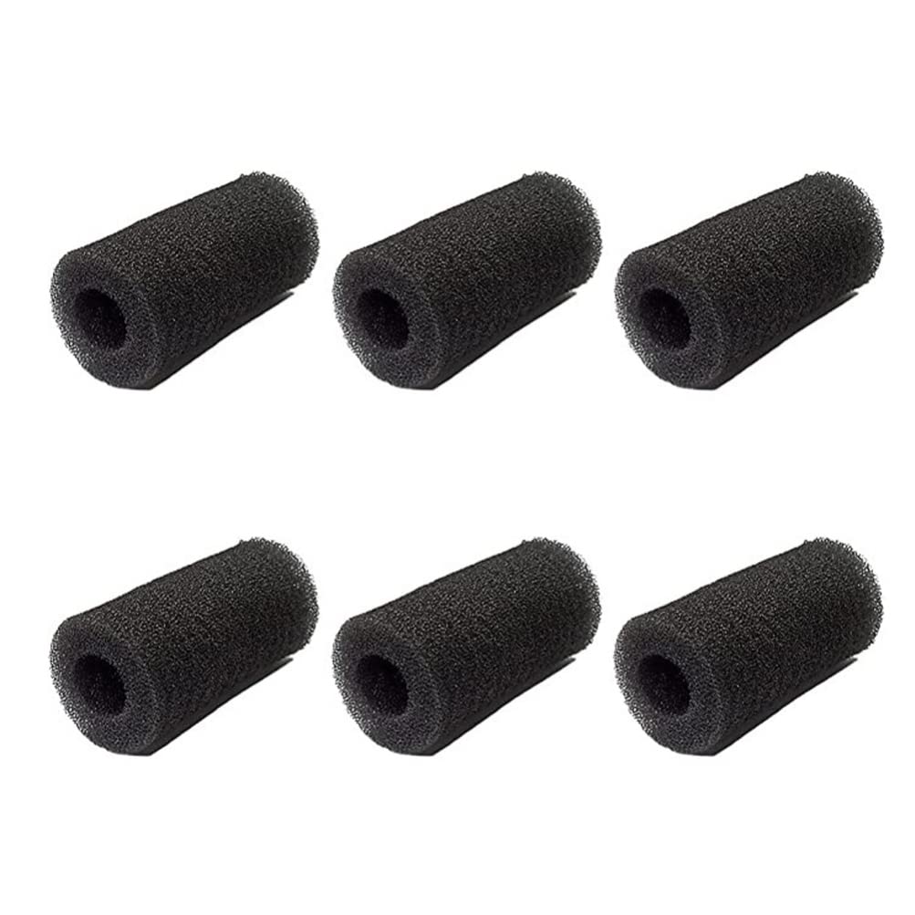 6pcs Aquarium Pre-Filter Sponge Foam Rolls for Fish Tank - Black