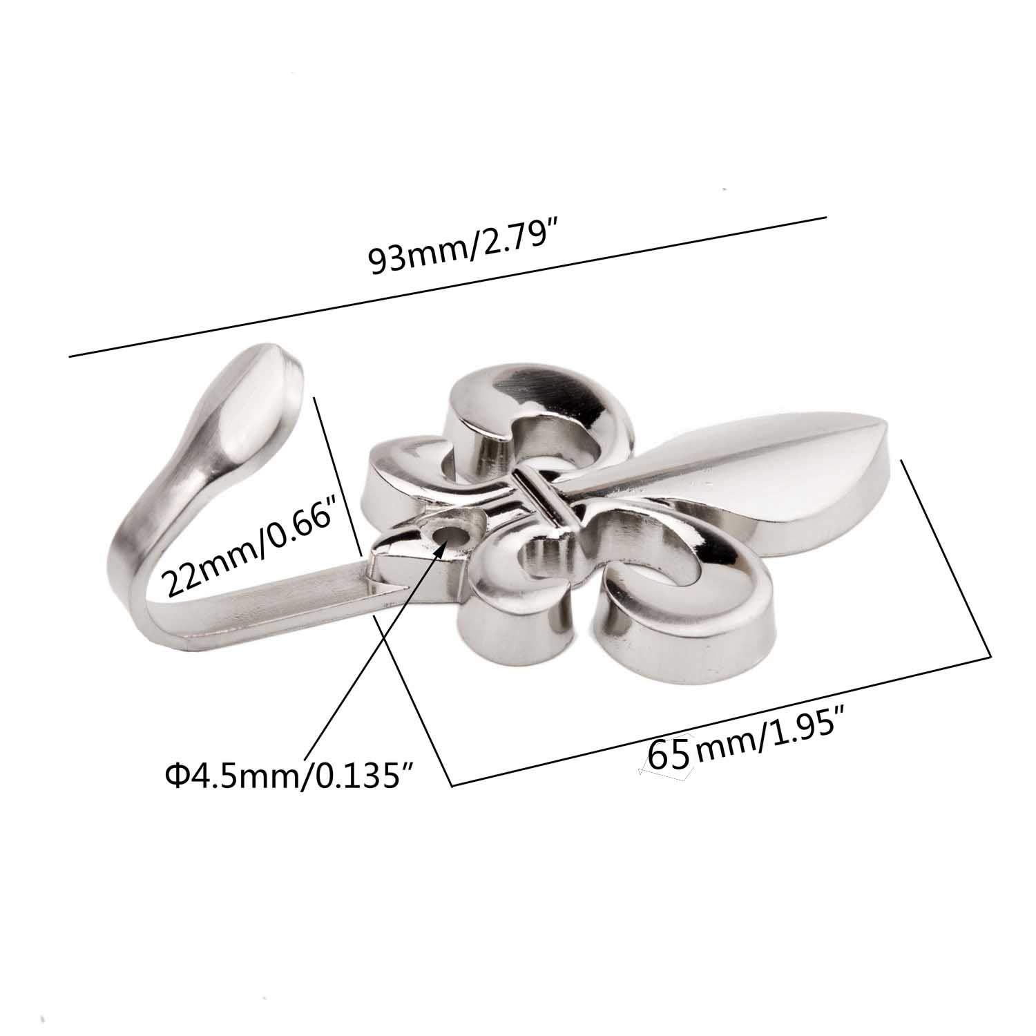 **Heavy Duty Metal Wall Hooks - 4 Pack Silver, Decorative Bathroom Towel Hooks & Coat Hooks for Hanging Robes, Hats, Scarves, Belts, Handbags, Keys, Mugs - Perfect for Bathroom, Bedroom, Entryway & Closet Organization**