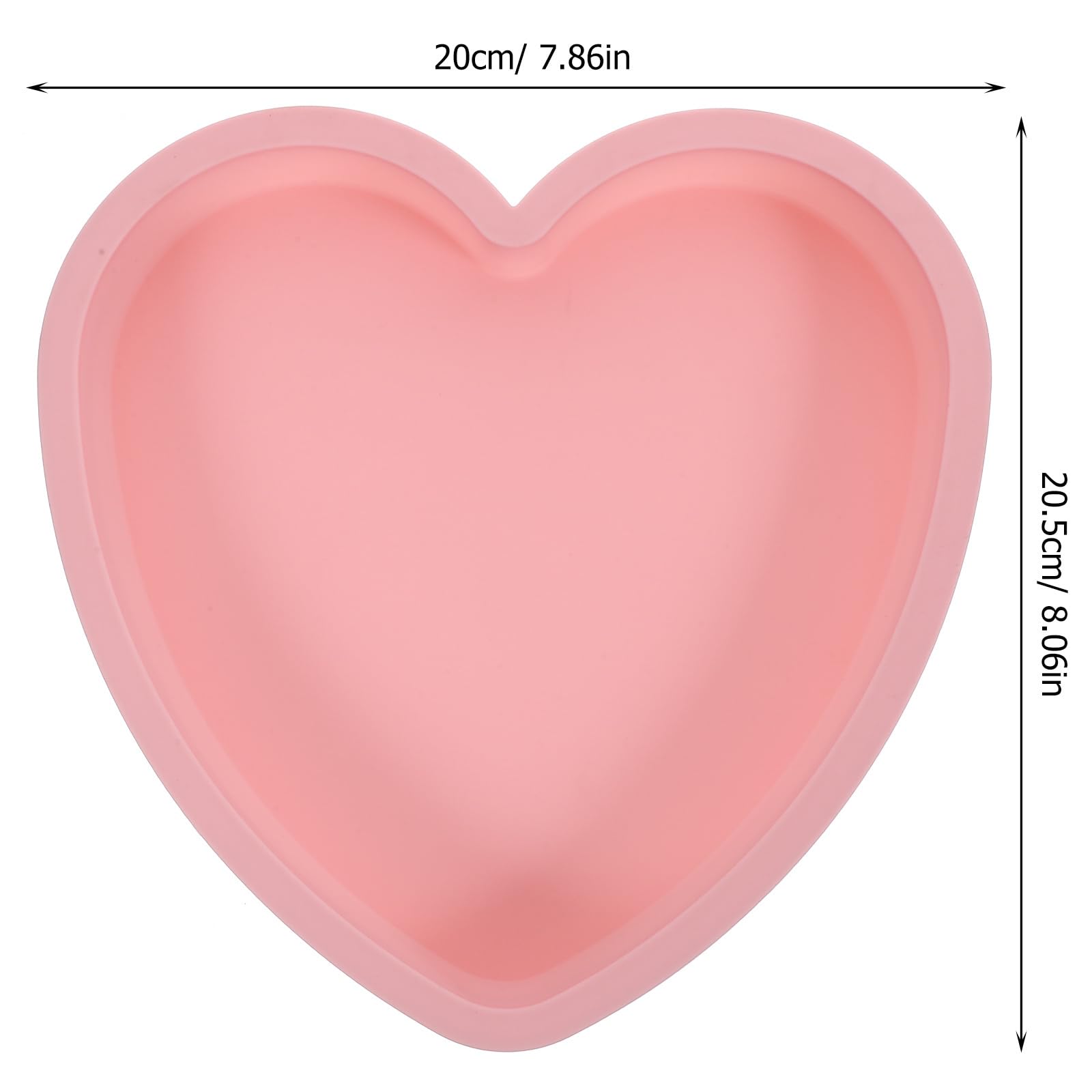 Hemoton 2-Pack 8 Inch Heart Shaped Silicone Cake Pans - Non-Stick Baking Molds for Chocolate, Jelly, Pudding, Soap & Candy - Oven, Microwave & Freezer Safe - Perfect for Valentine's Day, Mother's Day & Romantic Desserts