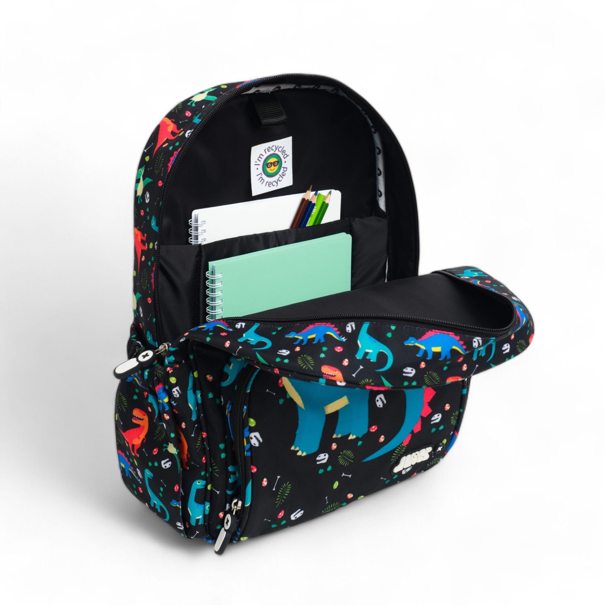 Durable Mighty Dino Medium Backpack for School, Travel & Outdoor Adventures - Water-Resistant Laptop Bag for Kids & Teens