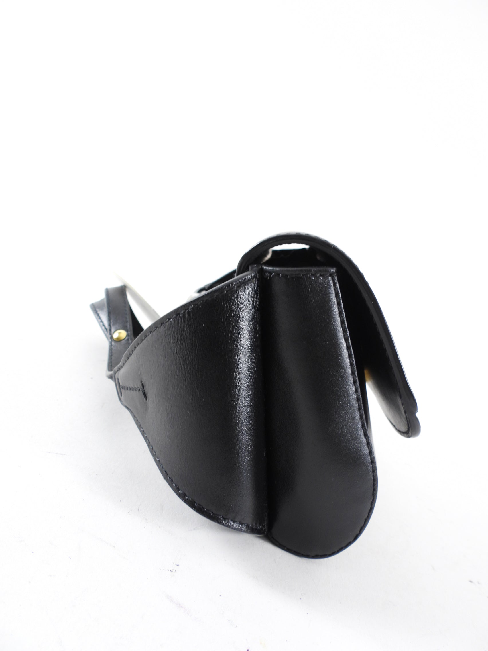 Chloe Black Leather Mini Crossbody Belt Bag - Stylish & Compact for Everyday Wear, Travel, and Outings