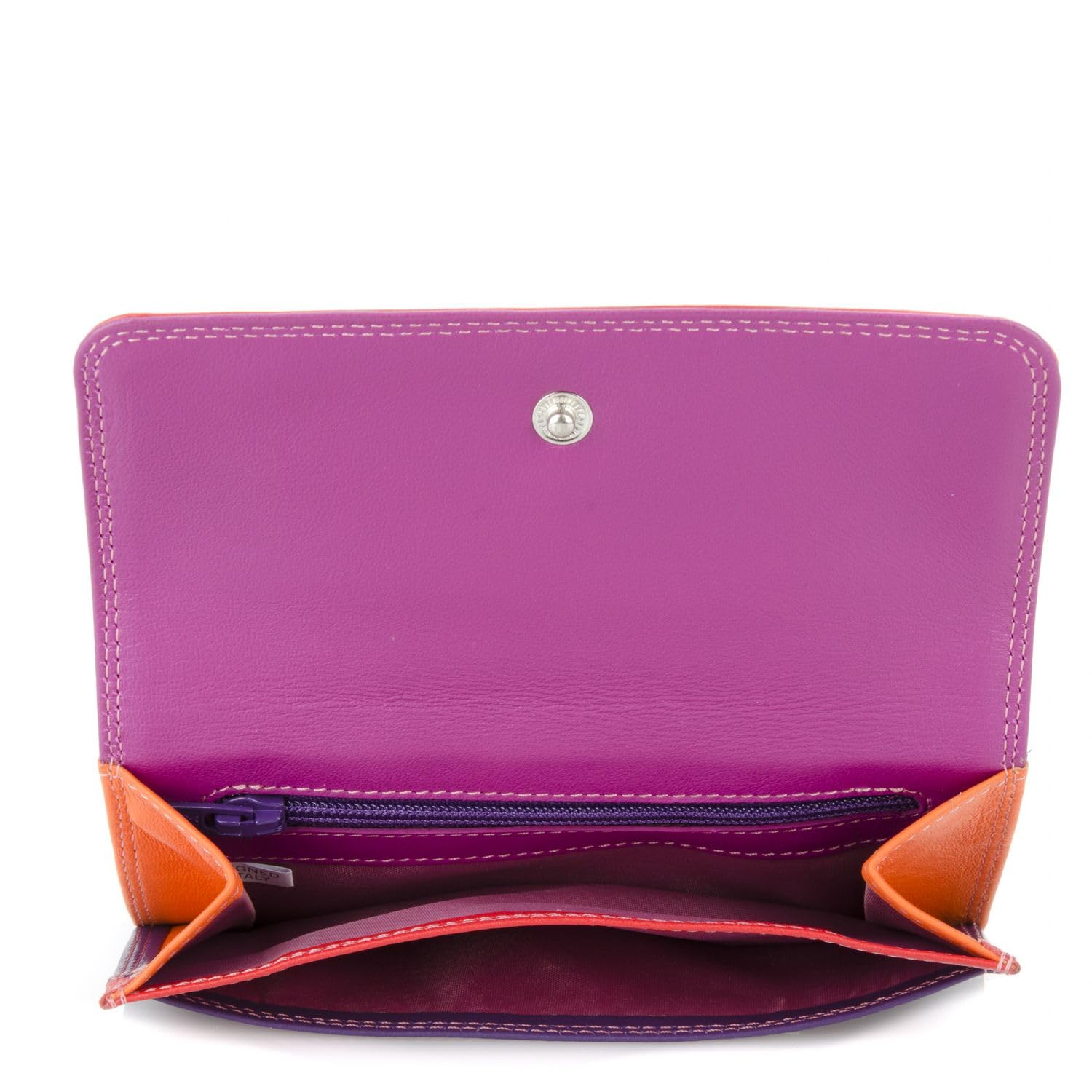 Premium mywalit Double-Flap Leather Wallet for Men & Women - 6 Card Slots, ID Window & Coin Pockets - Elegant Sangria Multi Color - Compact RFID Purse for Credit Cards, Cash & Coins - Ideal for Everyday Carry, Travel & Business Use