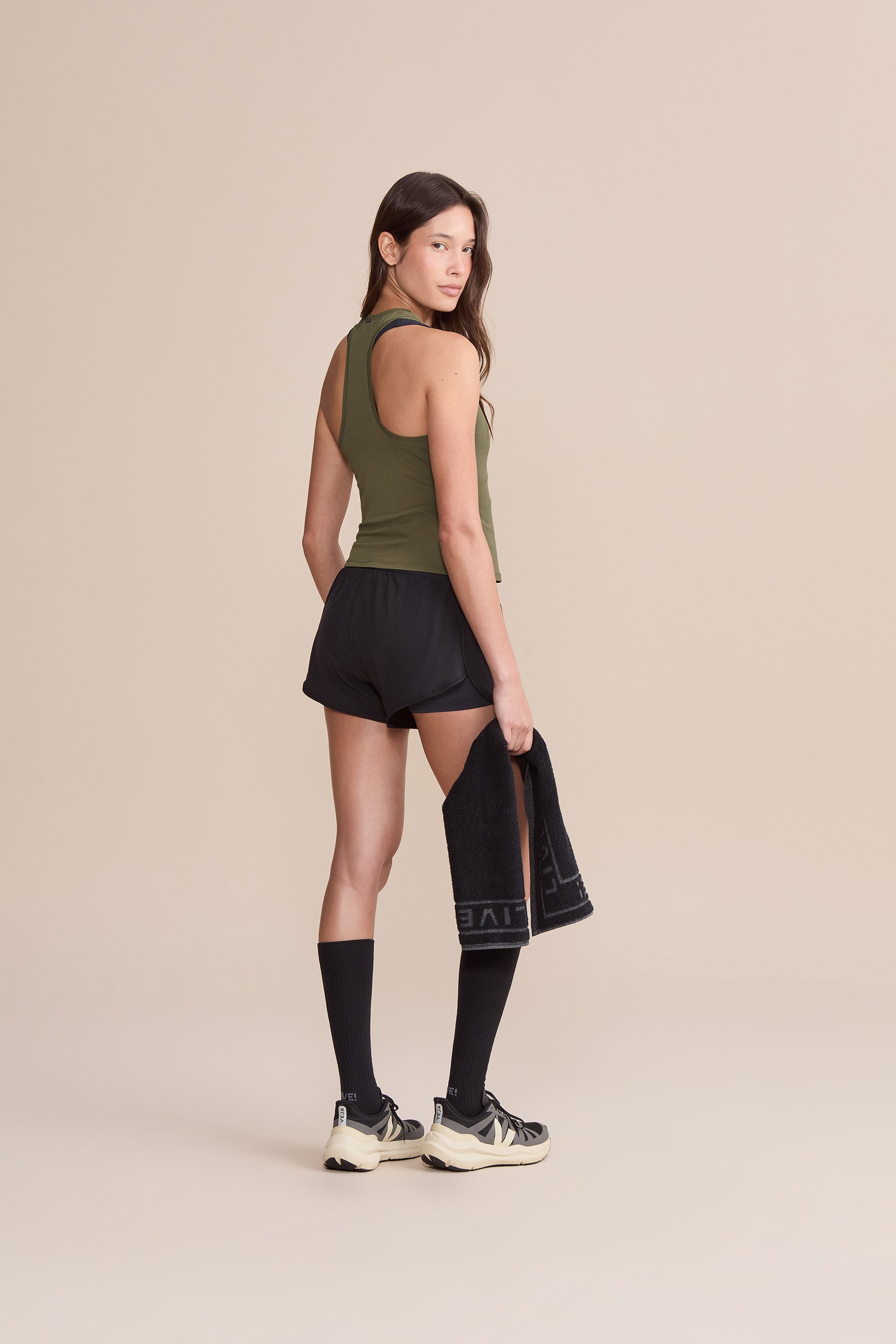 Women's Ribbed Knit Racerback Tank Top - Stretchy Slim Fit Sleeveless Shirt for Yoga, Gym & Summer Outfits